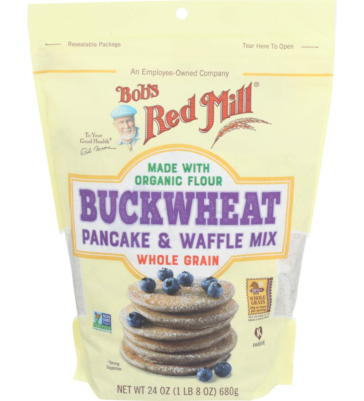 Bob's Red Mill Buckwheat Pancake & Waffle Mix - 24 oz | Gluten-Free, Whole Grain Breakfast - Buy Online on GoSupps.com