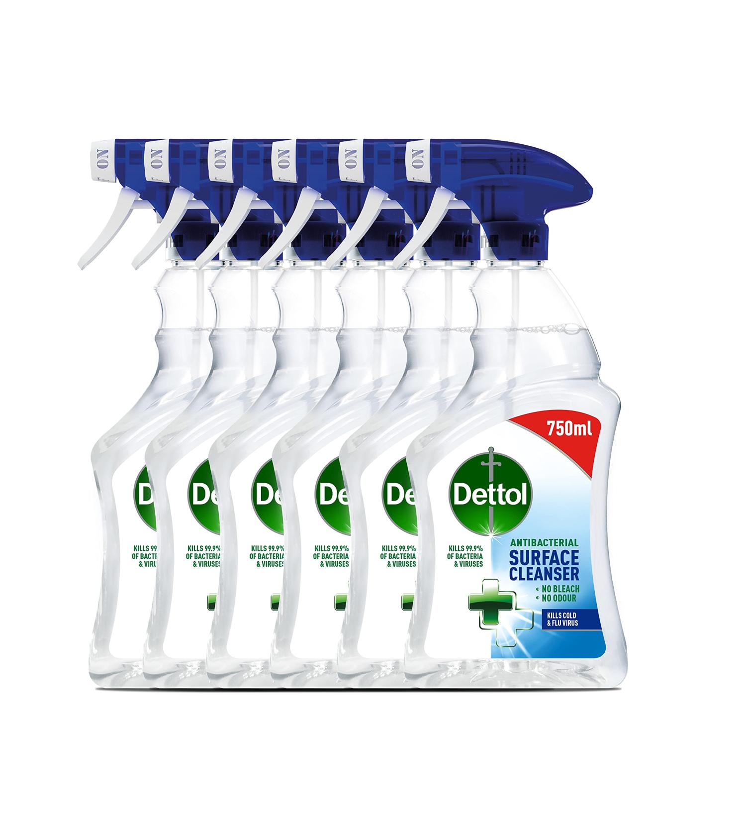Dettol All Purpose Multi Surface Cleaner Spray, Bleach and Odor Free, 152.16 fl oz - Pack of 6 - Buy Online on GoSupps.com