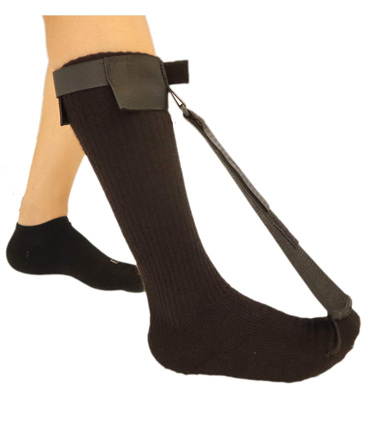 Plantar Fasciitis Stretch Night Sock for Pain Relief - Black, M Medium (1 Pack) - Buy Online on GoSupps.com