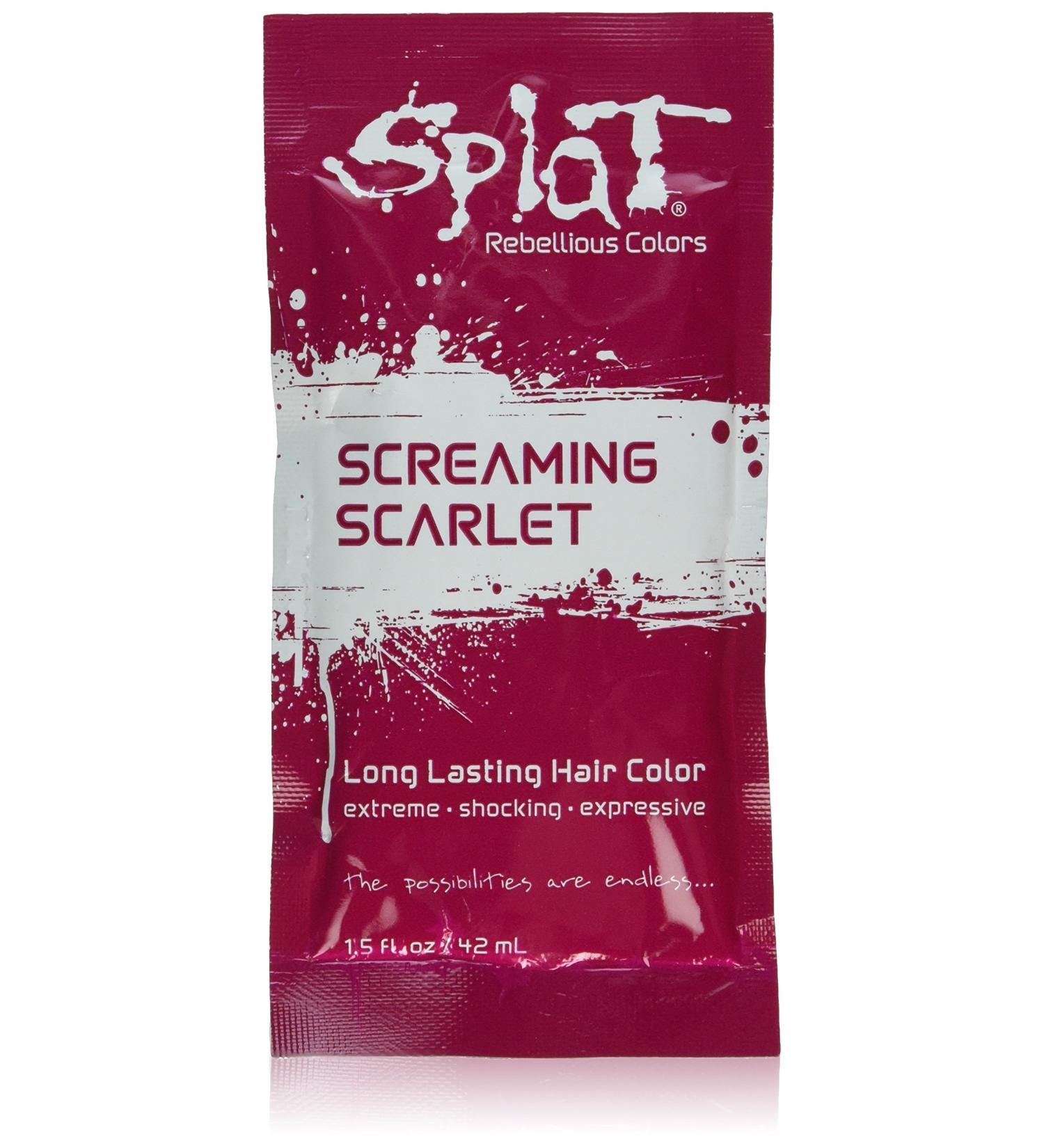 Splat Hair Color 1.5 Oz Individual Packs Screaming Scarlet