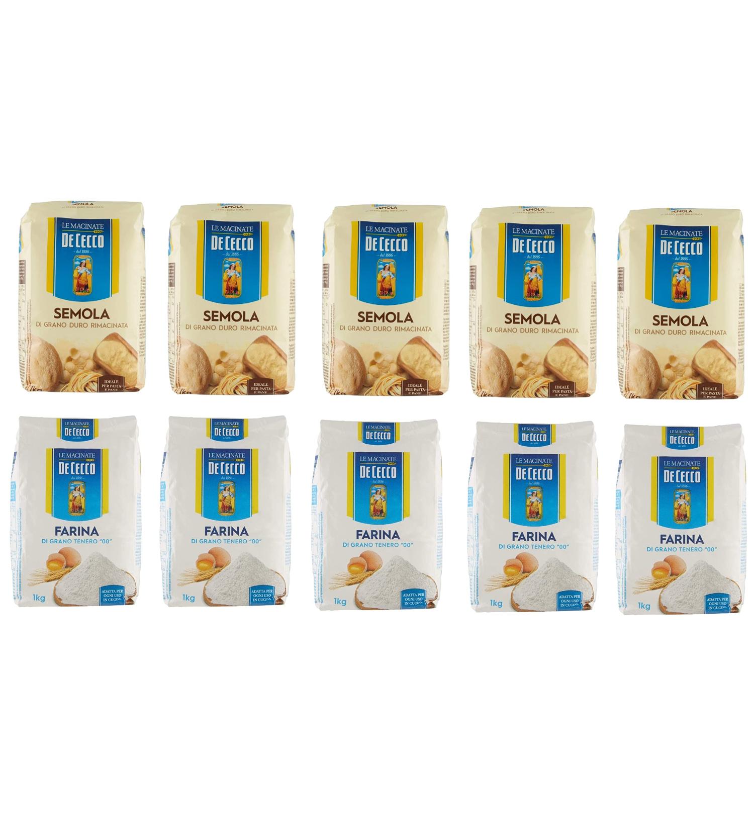  Italian Gourmet E.R. De Cecco Soft Wheat Flour "00" Flour 1 kg + 5 semoules de bl dur De Cecco Re-milled Durum Wheat Semolina + Pulp Italian Gourmet Pulp 400 g - Buy Online on GoSupps.com
