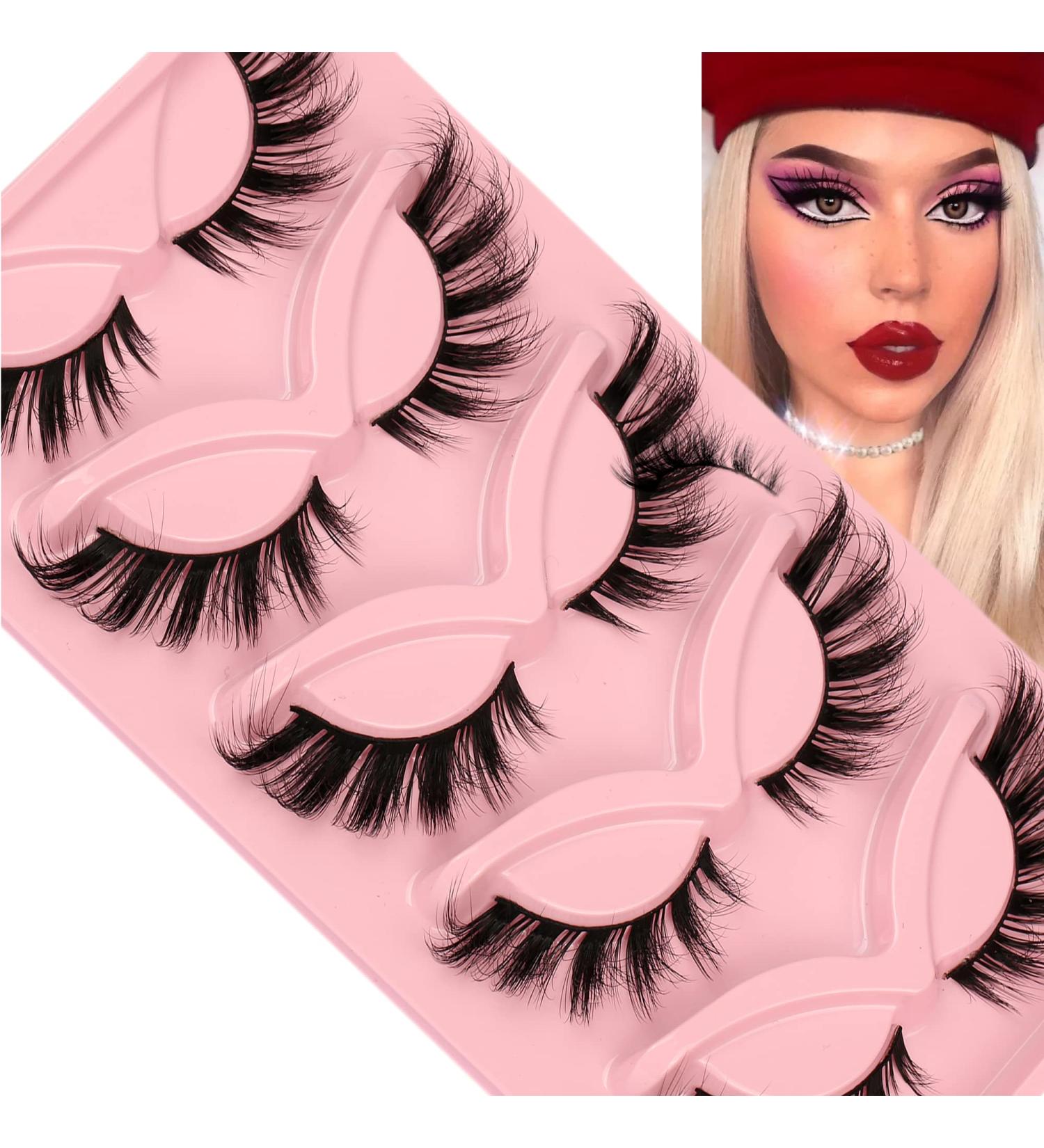 Milllruez Fox Eye False Eyelashes - Fluffy Faux Mink Wispy Lashes for Volume and Length - Bratz Doll Inspired Pack - Buy Online on GoSupps.com