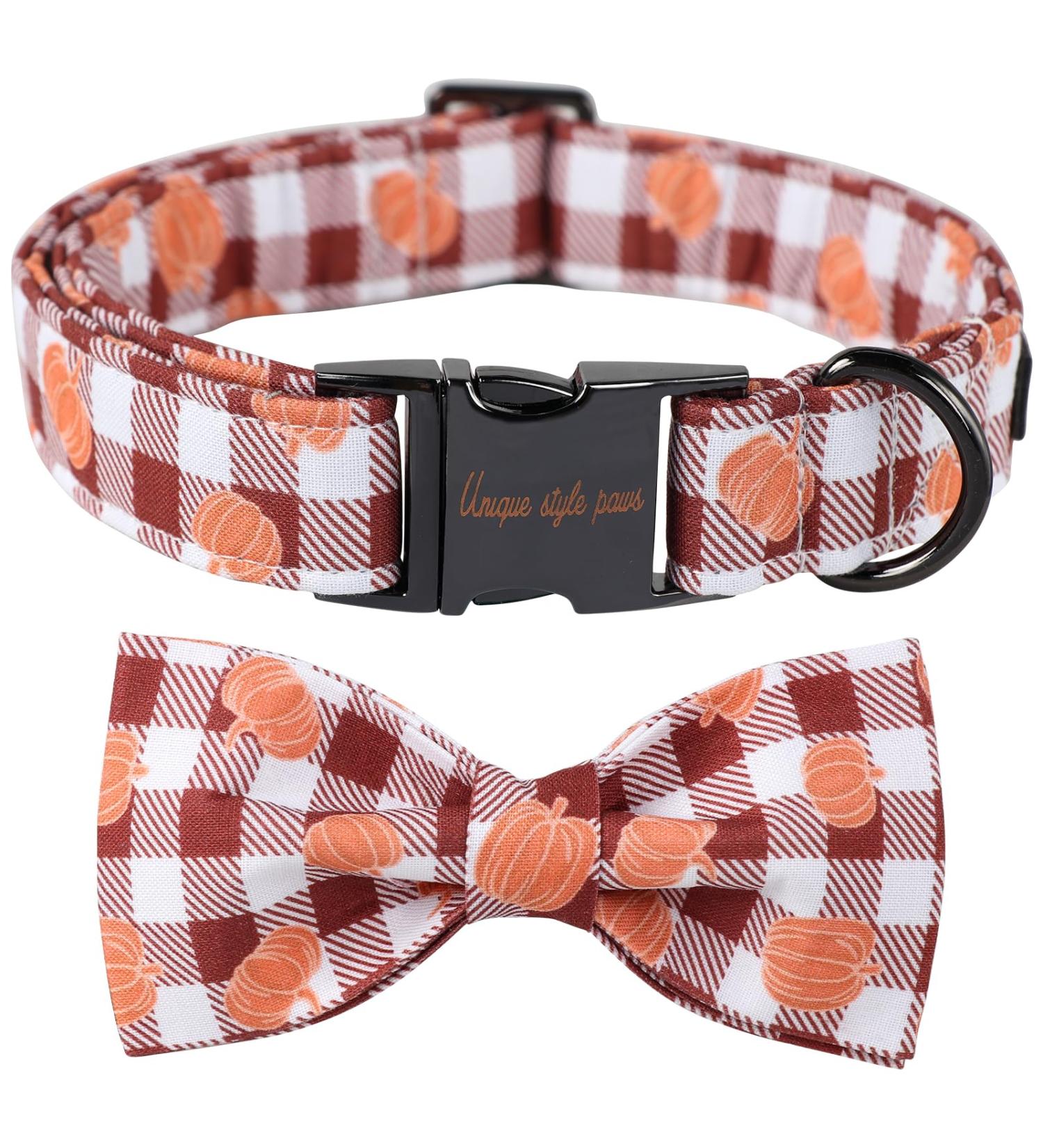 Unique Style Paws Halloween Dog Collar | Pumpkin Collar for Girls | Fly Neck Band with Metal Buckle | L Size (16-24in) - Buy Online on GoSupps.com