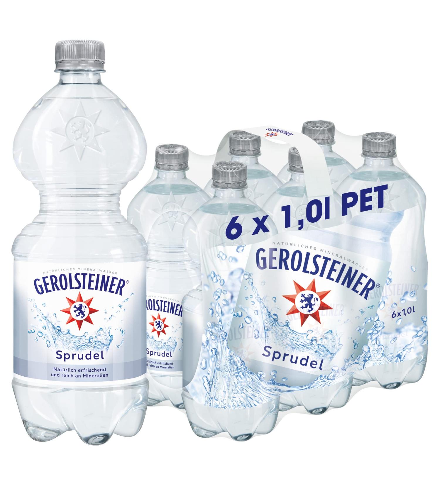 Buy Gerolsteiner Sparkling Water (6 x 1.0L) - Refreshing & Convenient Disposable Pack - International Shipping Available - Buy Online on GoSupps.com