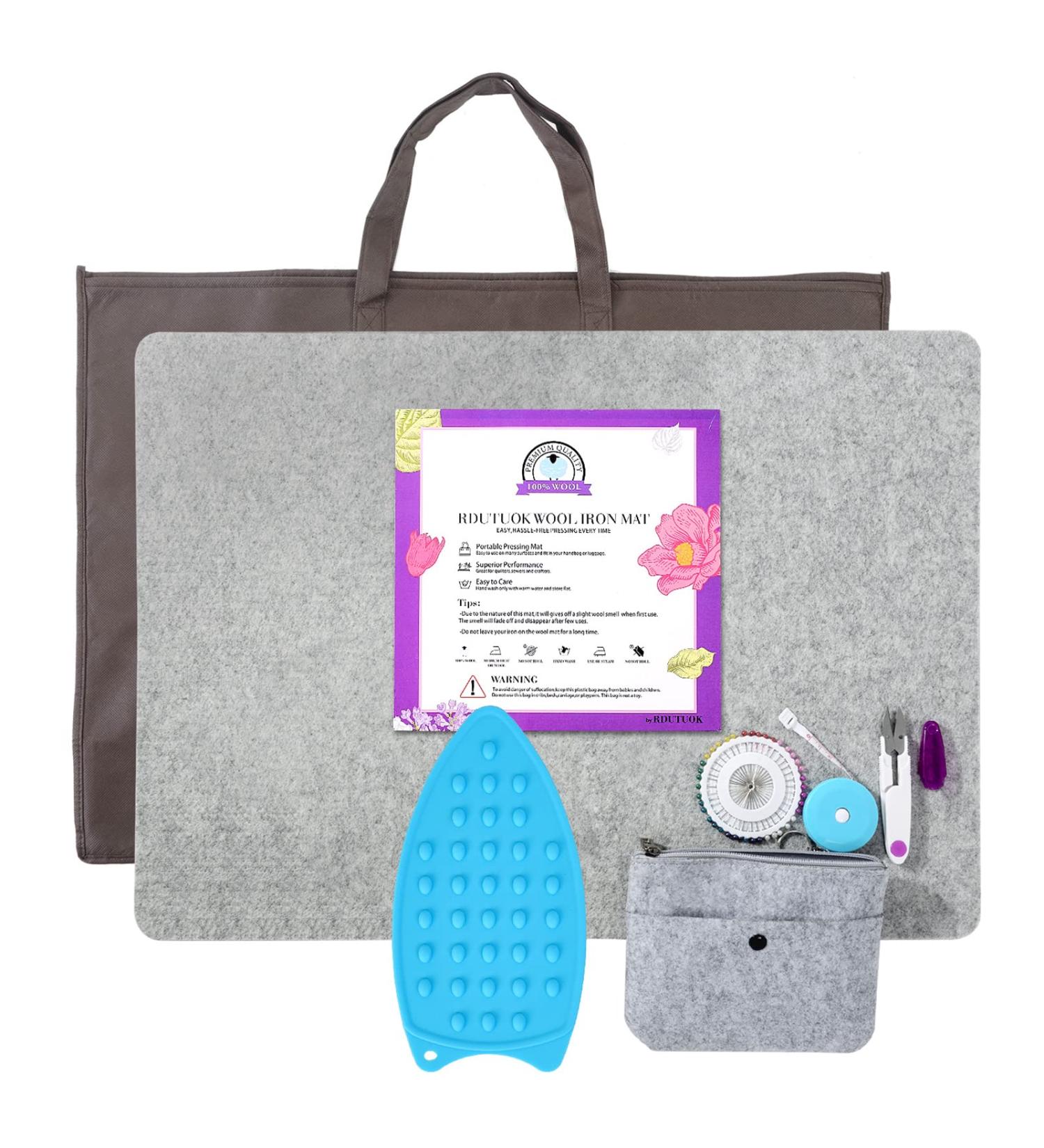 Rdutuok 24x17 Wool Pressing Mat for Quilting - Heat Retaining Ironing Pad for Sewing Projects - Buy Online on GoSupps.com