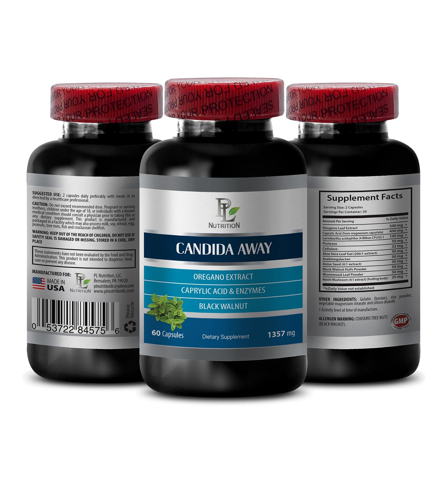 Candida Away Extra Strength - Probiotic Support for Candida Cleanse & Overgrowth - 1B 60 Capsules - Buy Online on GoSupps.com