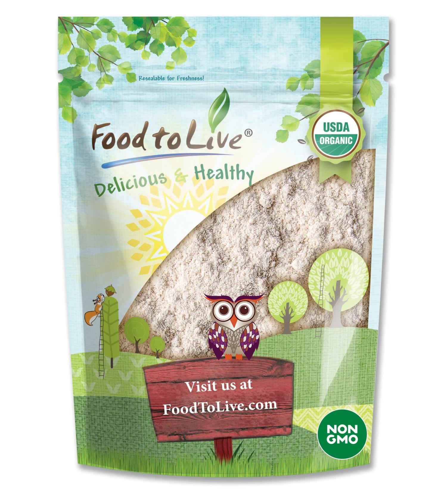 Organic Whole Grain Buckwheat & Oat Flour Blend - 1lb | Non-GMO, Vegan, Fine Meal | All Purpose Flour for Baking - Bulk - Buy Online on GoSupps.com
