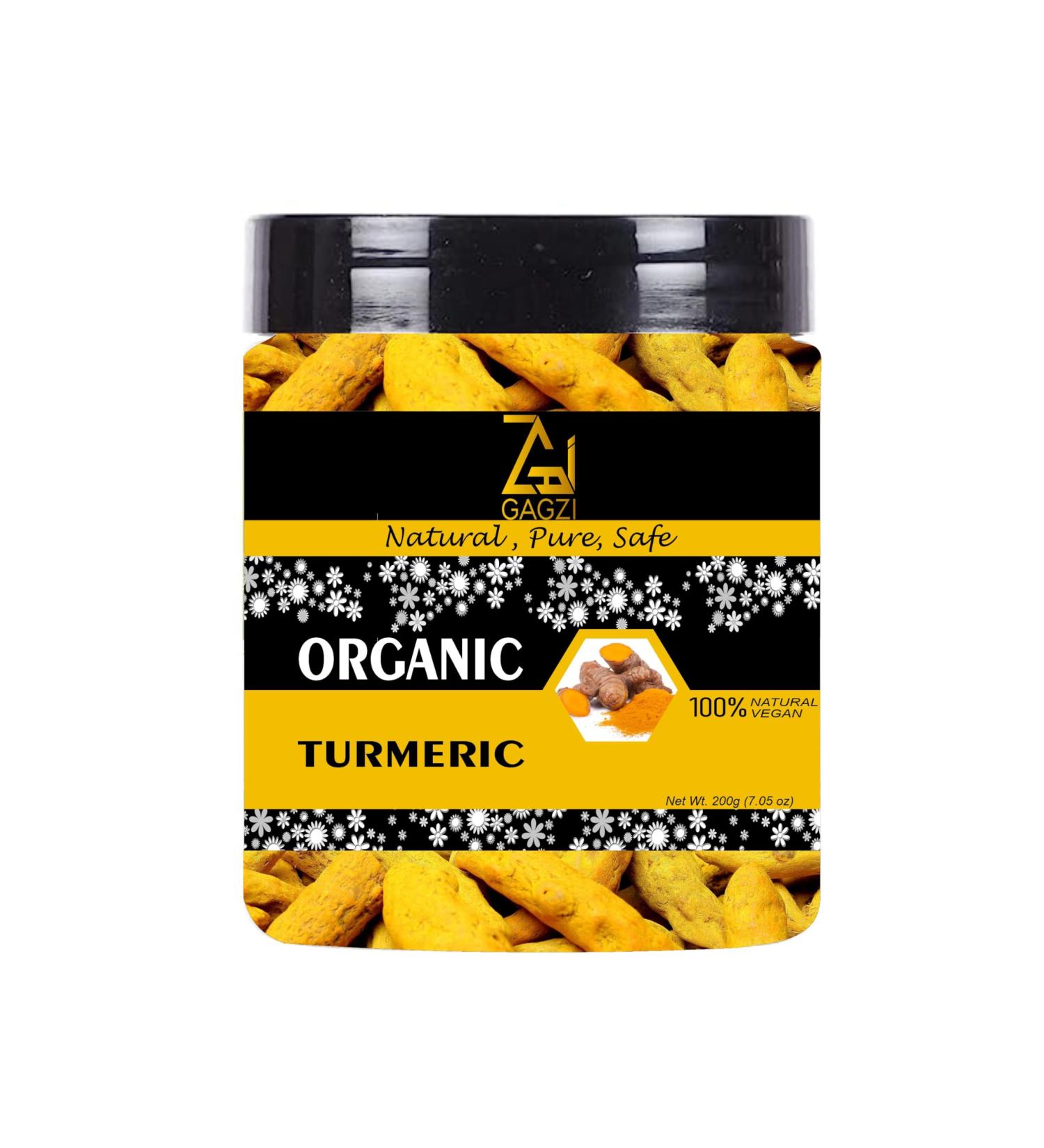 GAGZI All Natural Organic Spices Turmeric 200 Gram (Packing May Be Vary) Pack of 1 200 Gram 7.05 oz