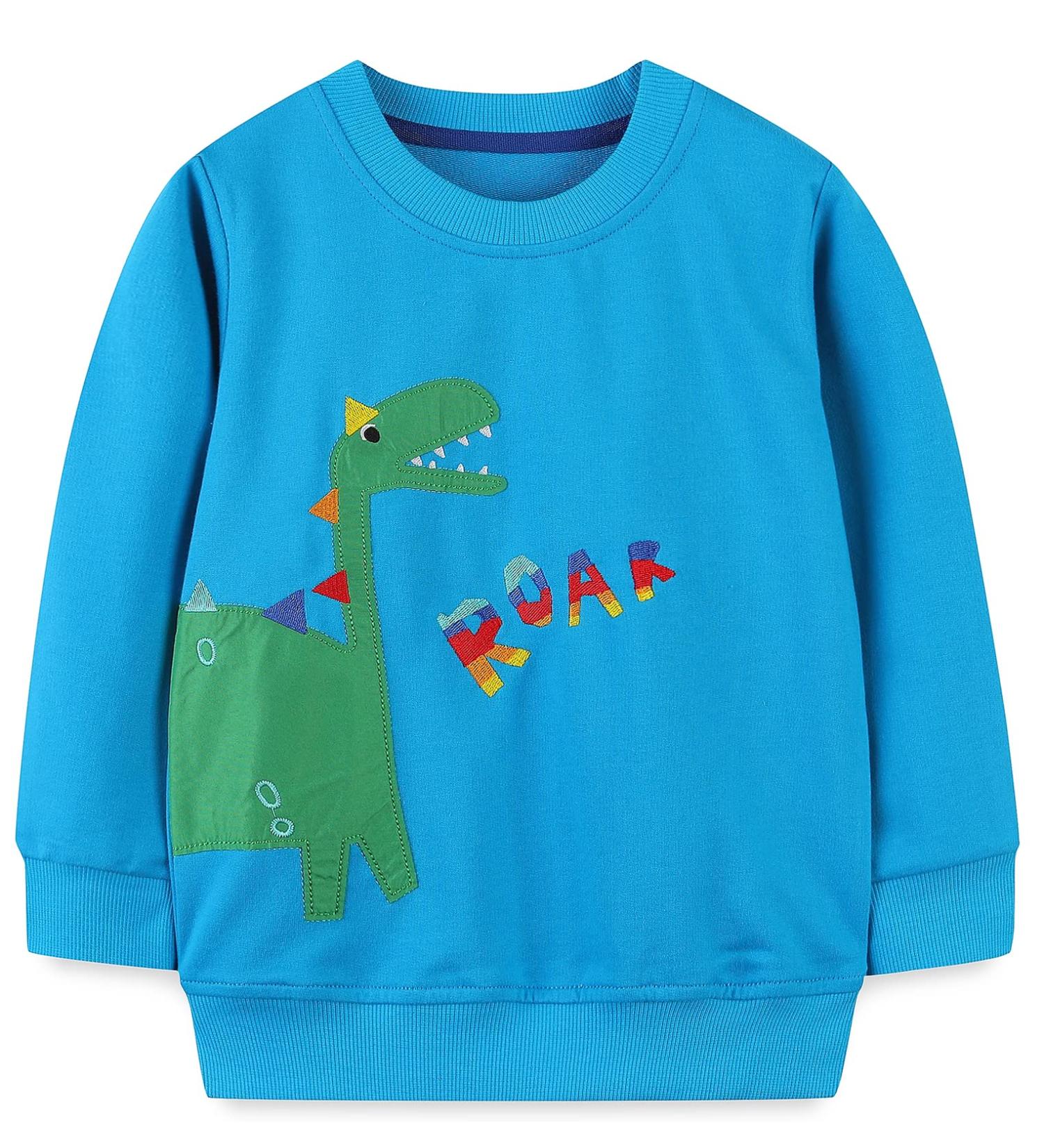 Boys Dinosaur Sweatshirt | Kids Cotton Jumper | Long Sleeve Pullover | Toddler Girls Baby Clothes | 3-4 Years - Buy Online on GoSupps.com