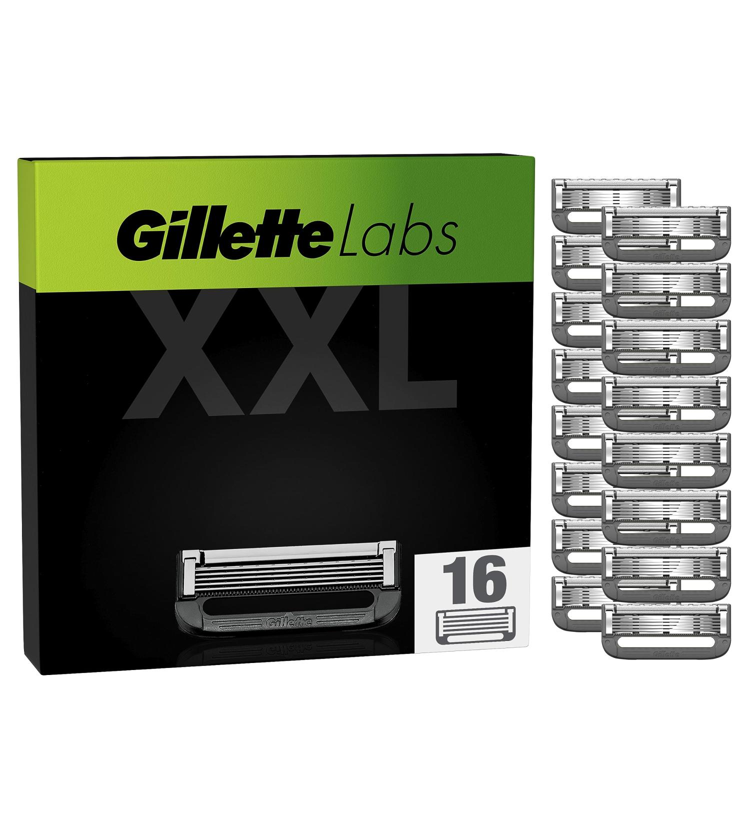 Gillette Labs Razor Blades Men Pack of 16 Razor Blade Refills Compatible with GilletteLabs with Exfoliating Bar and Heated Razor 16 count - Buy Online on GoSupps.com