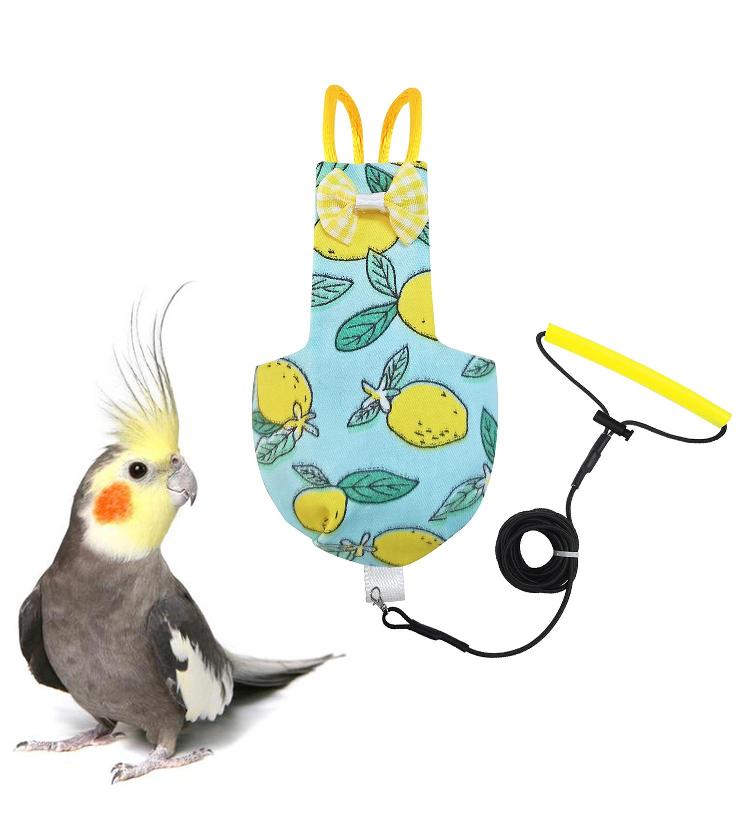 Cockatiel Bird Diaper Flight Suit Liners with Flying Rope Leash Extension. VANFAVORI Lemon - Buy Online on GoSupps.com