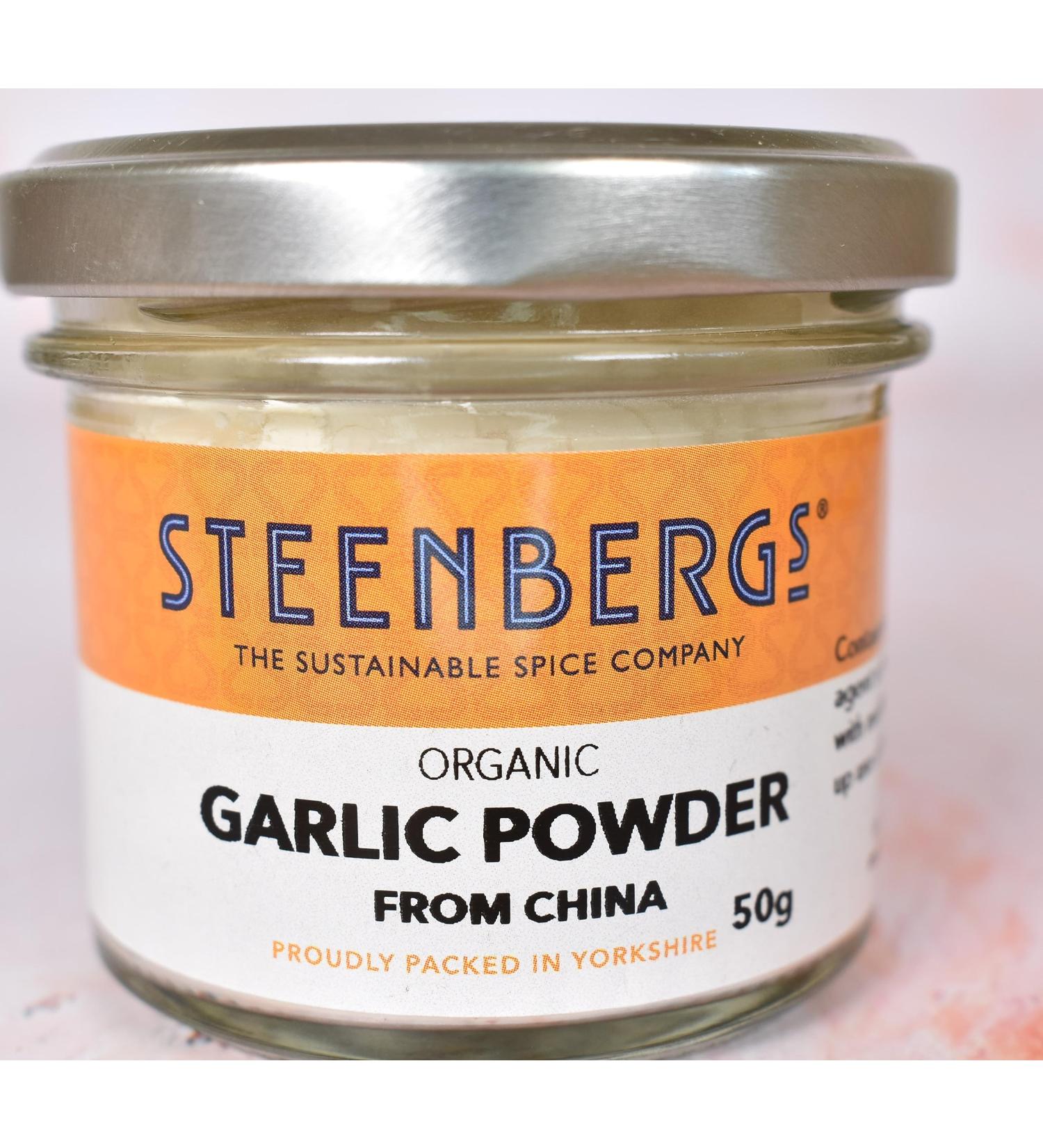 Steenbergs Organic Garlic Powder Standard Jar - 50g - Buy Online on GoSupps.com
