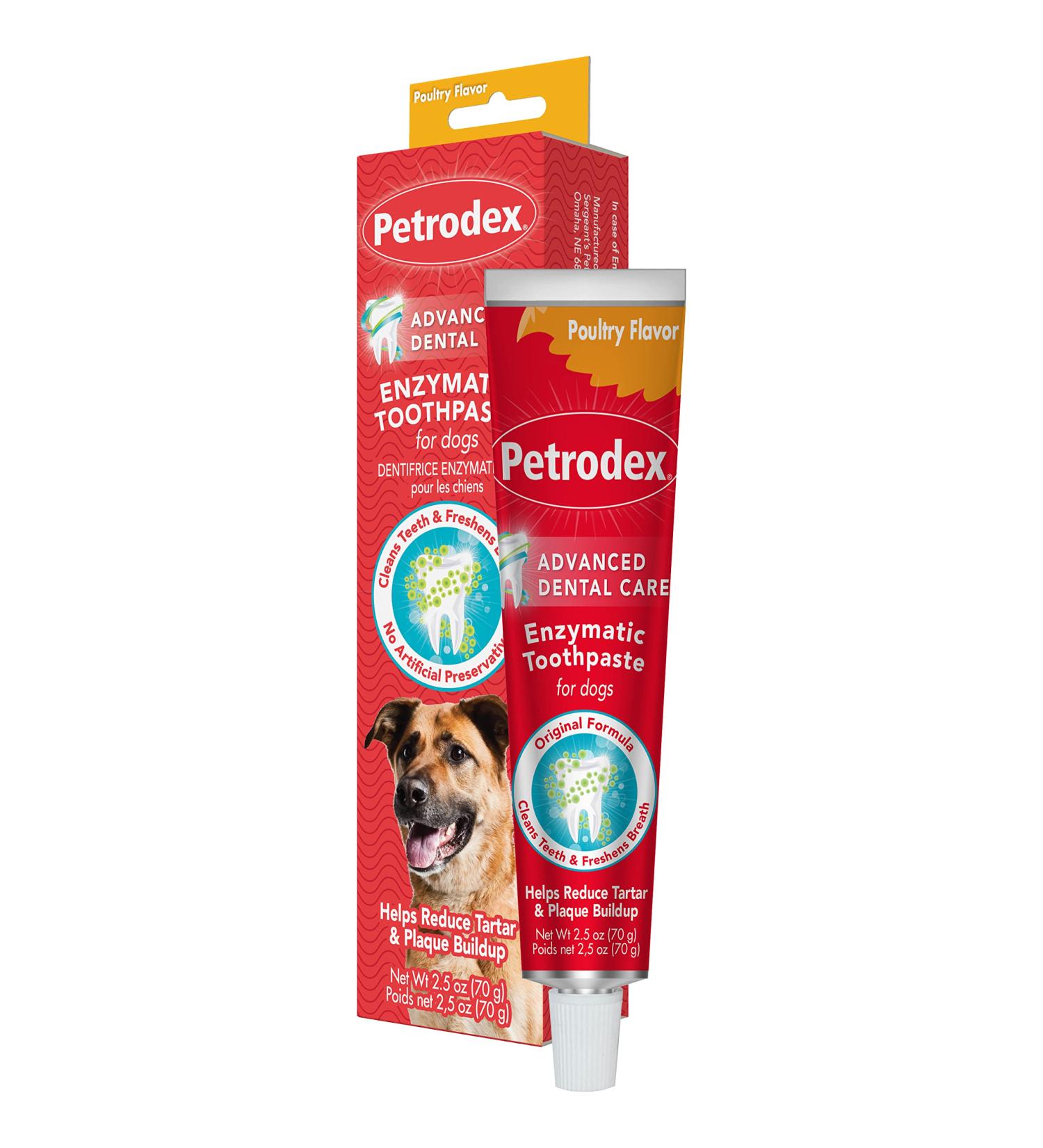 Sergeant's Petrodex Enzymatic Toothpaste for Dogs - Poultry Flavor 2.5-Ounce Pack of 1 - Buy Online on GoSupps.com