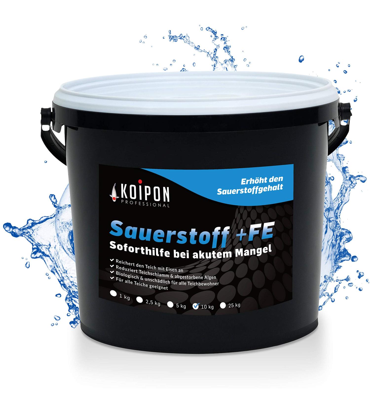 KOIPON Oxygen +FE 10kg | Boost Pond Oxygen Levels | Immediate Relief for Oxygen Deficiency - Buy Online on GoSupps.com
