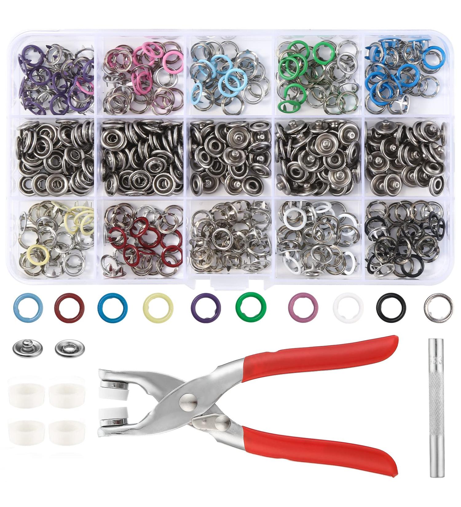 Metal Snap Button Fasteners Kit with Pliers - DIY Crafting Tool for Clothing Sewing - Buy Online on GoSupps.com