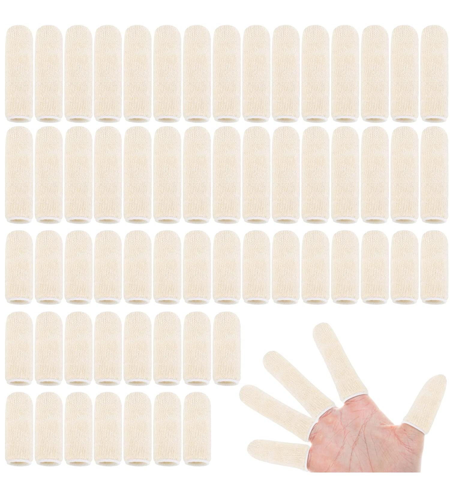 Buy 60 Pieces Reusable Cotton Finger Cots - Durable Thumb Protectors for Kitchen Garden & Sculpture Work - 3 Inch & 2 Inch - Buy Online on GoSupps.com