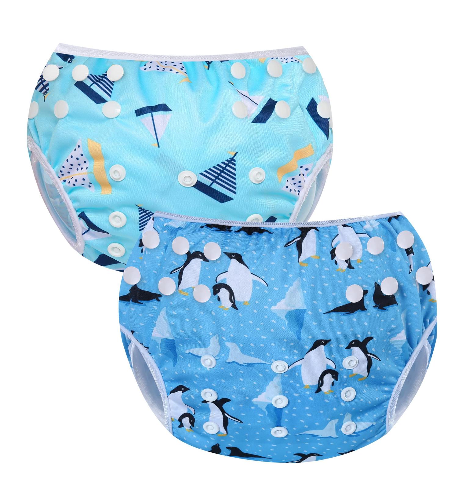 Mixidon Reusable Baby Swimming Diaper & Trunks | Adjustable Washable Perfect for Ages 0-3 | Ideal Shower Gifts for Swimming Lessons - Buy Online on GoSupps.com