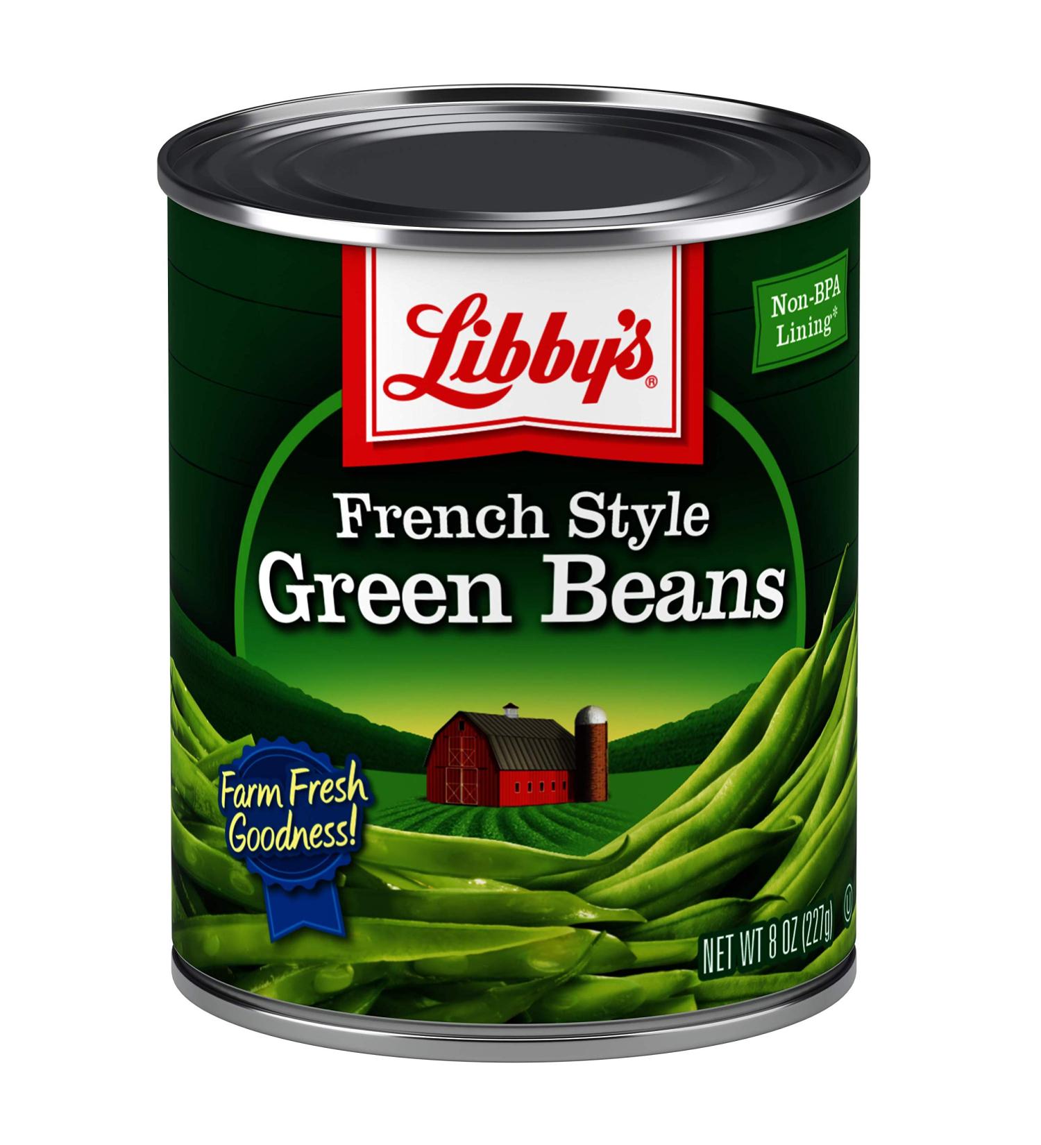 Libby's French Style Green Beans | 100% Green Beans | Classically Delicious  Mild & Subtly Sweet | Crisp-Tender Bite | No Preservatives | French Cut | Kosher | 8 ounce cans (Pack of 12) - Buy Online on GoSupps.com