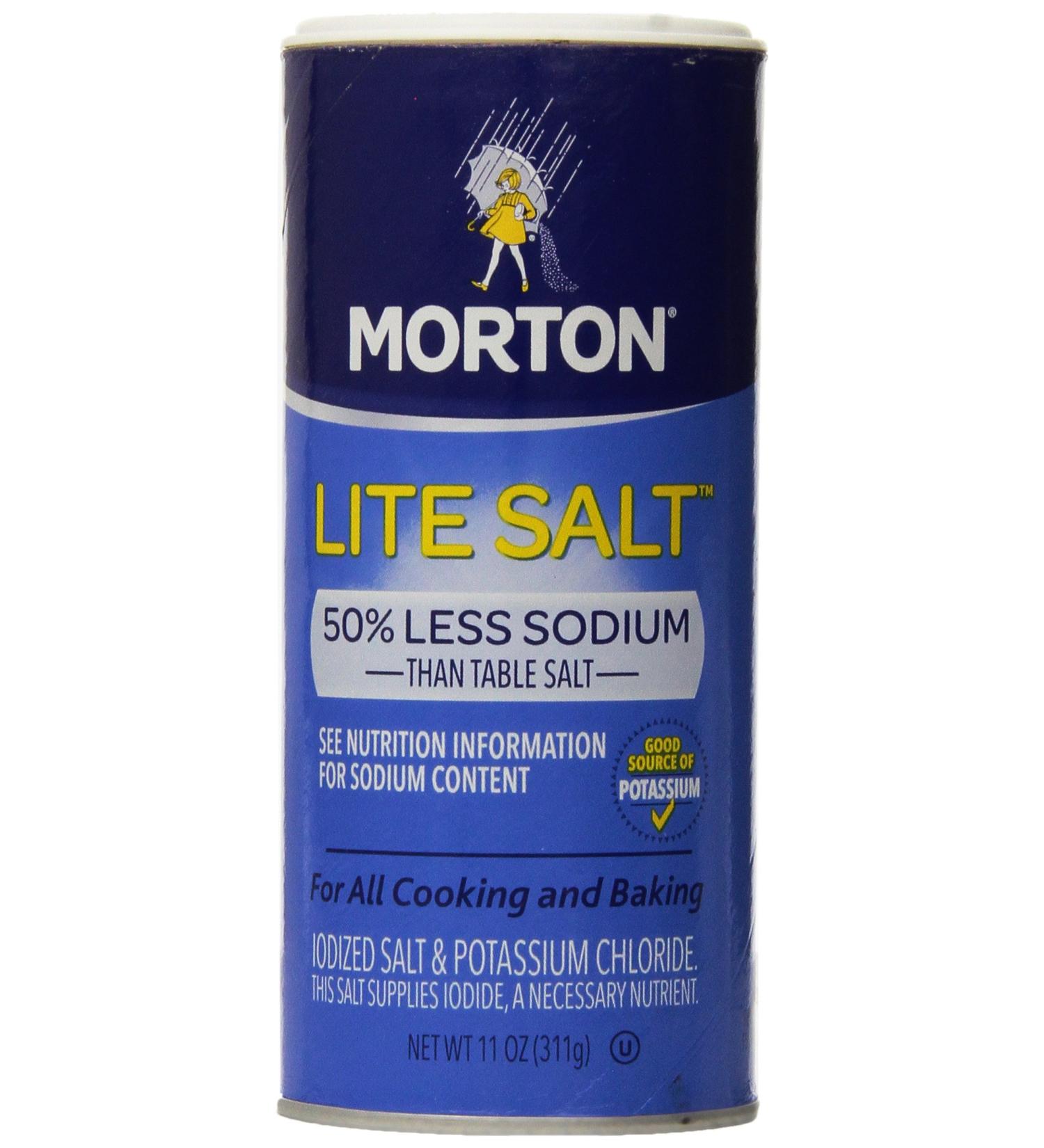 Morton Lite Salt 11 oz - Half the Sodium of Table Salt - 1 Pack - Buy Online on GoSupps.com