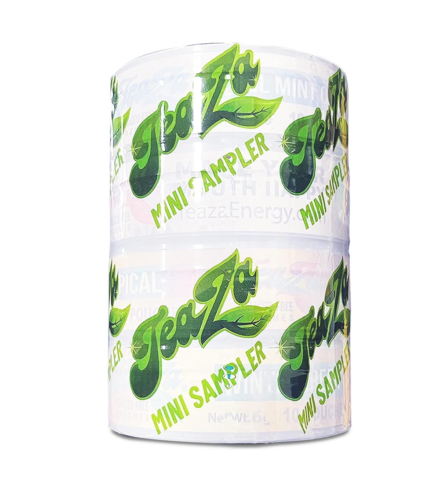 Teaza Herbal Energy Sampler Pack Healthy Dip Pouches Smokeless Alternative Snuff Chewing Dipping Tobacco Alternative Nicotine Free Dip - Cool Mint Chill Cherry Chill Wintergreen Tropical (4 Pack) - Buy Online on GoSupps.com