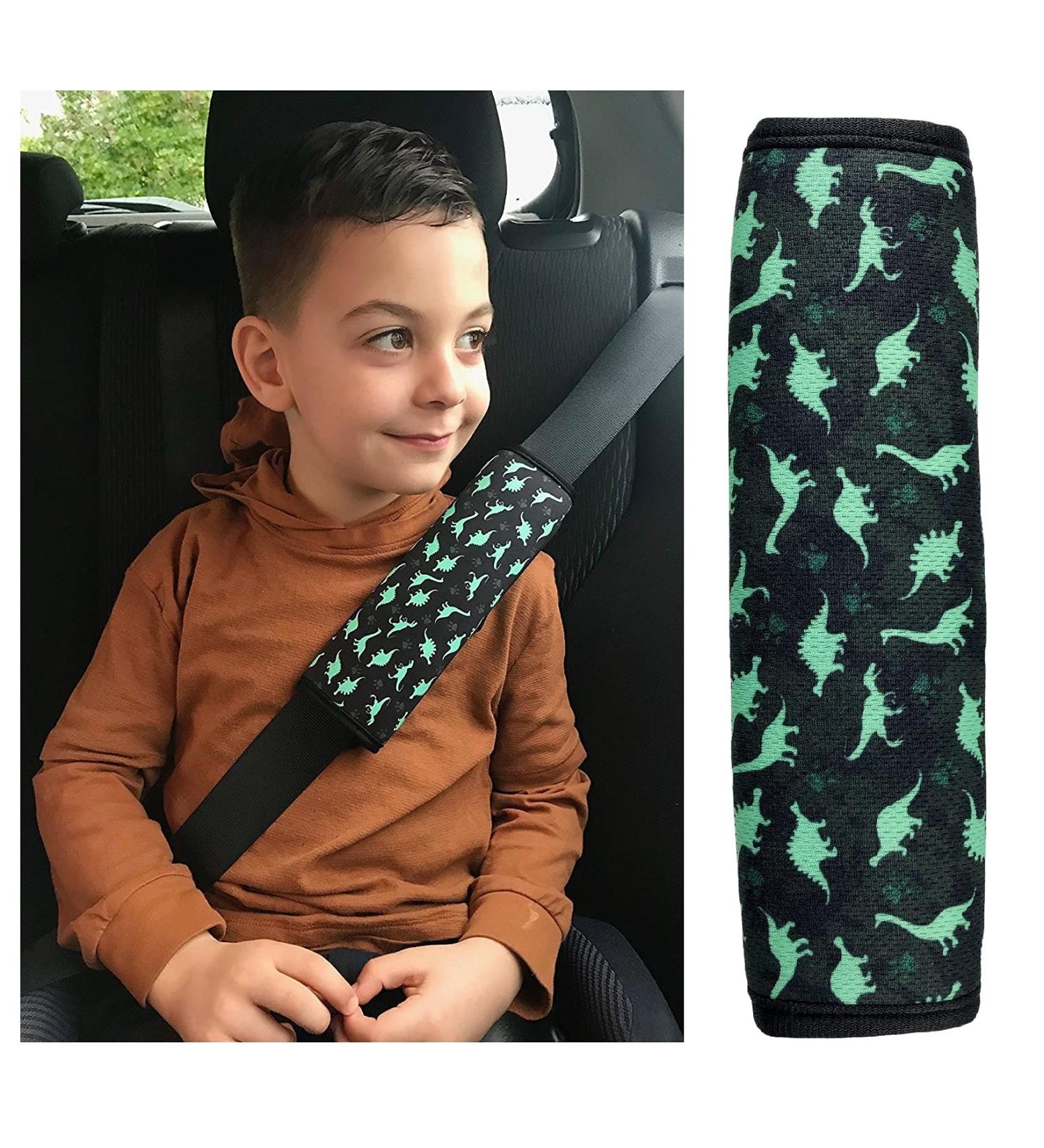 HECKBO Kids Car Seat Belt Pads - Dinosaur Design | Seat Belt Protectors for Kids and Babies | Ideal for Car Booster Seats and Bicycles | 1 Piece - Buy Online on GoSupps.com