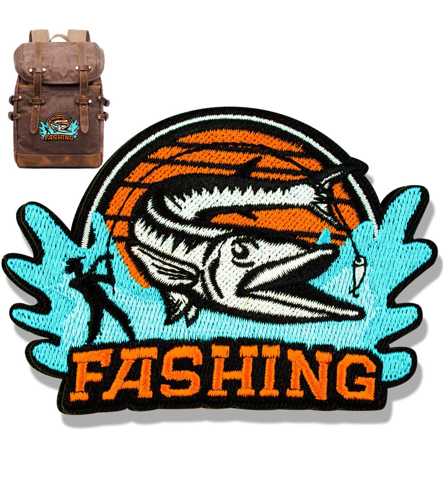 Fishing Patches - Embroidered Iron-On Patches for Backpacks and Hats - Great Emblem for Fisherman and Anglers - D-Fishing Patches - Buy Online on GoSupps.com