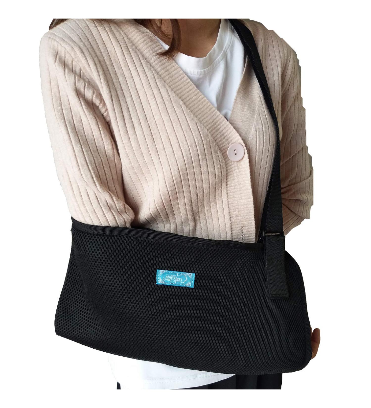 Comfortable Medical Arm Sling - Adjustable Double-Layer Support Brace for Elbow & Wrist Injuries | Right & Left Arm | Men & Women - Buy Online on GoSupps.com