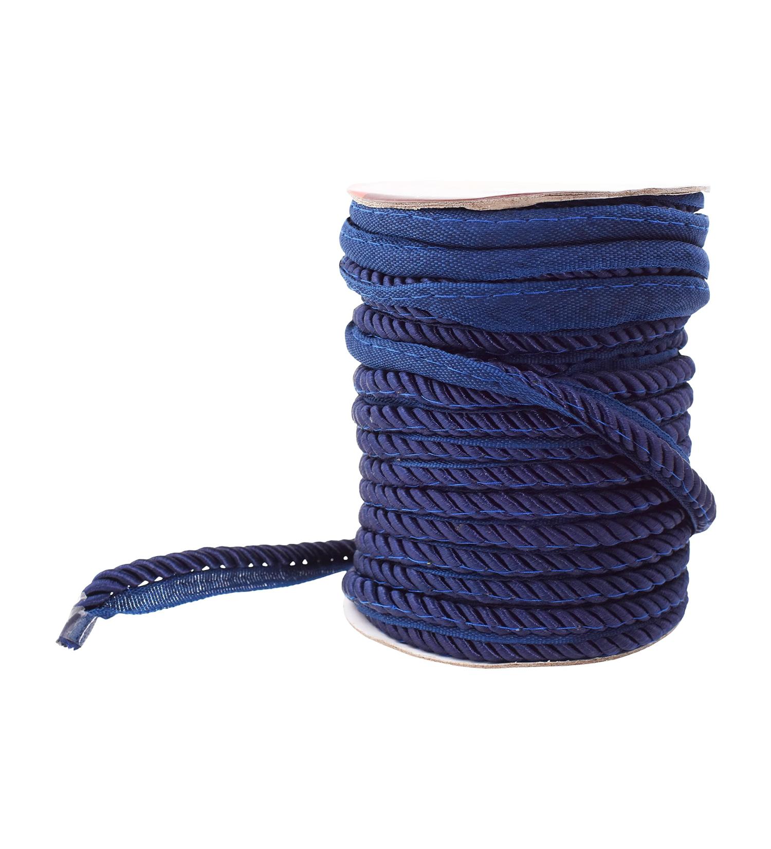 Mandala Crafts Twisted Lip Cord Trim - Navy Blue Sewing Piping for Pillows & Upholstery - Buy Online on GoSupps.com