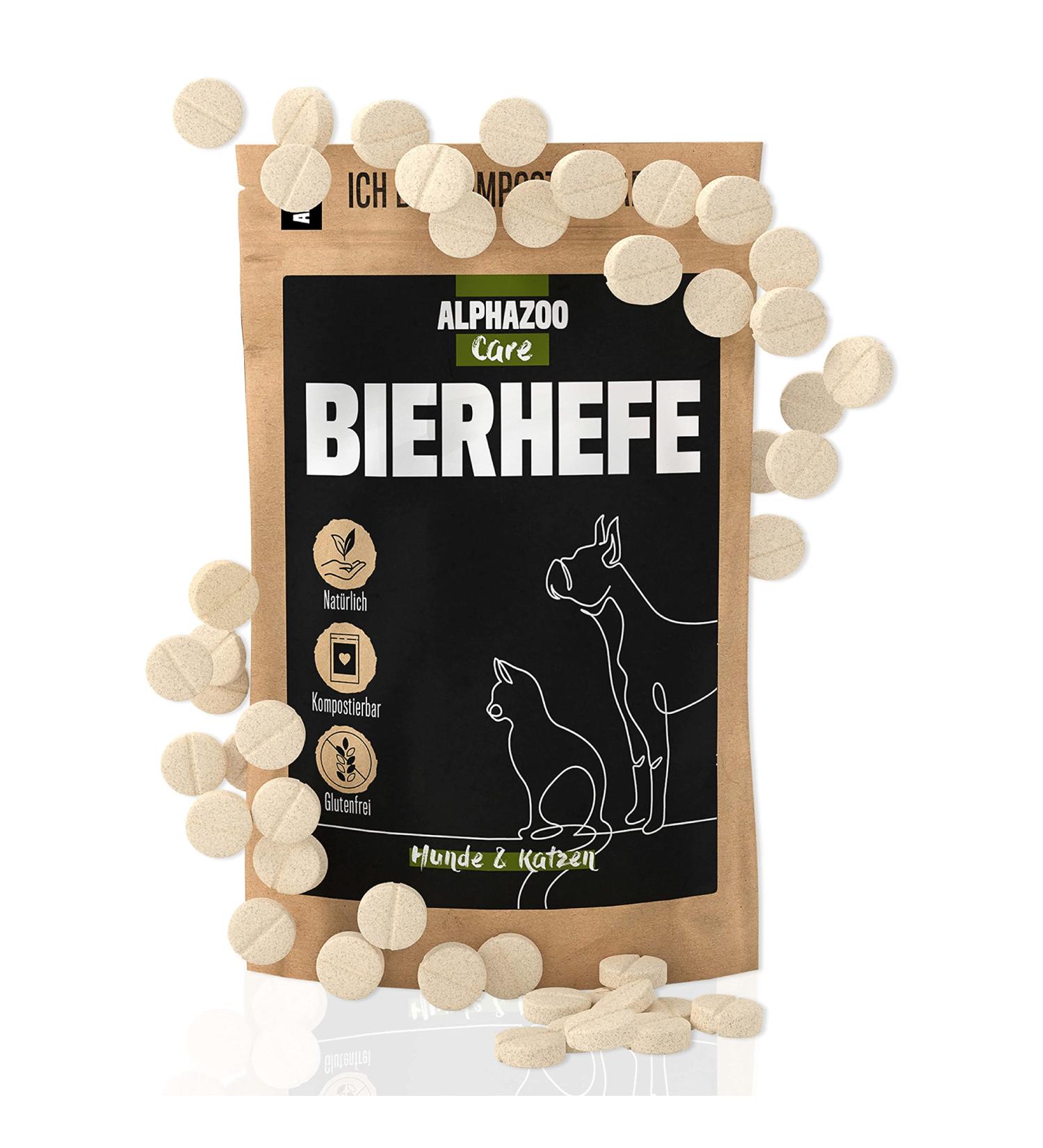 Alphazoo Beer Yeast Tablets for Dogs Cats & Rodents | Fur Care & Natural Anti-Tick | 50 Tablets - Healthy Skin & Shiny Fur - Buy Online on GoSupps.com