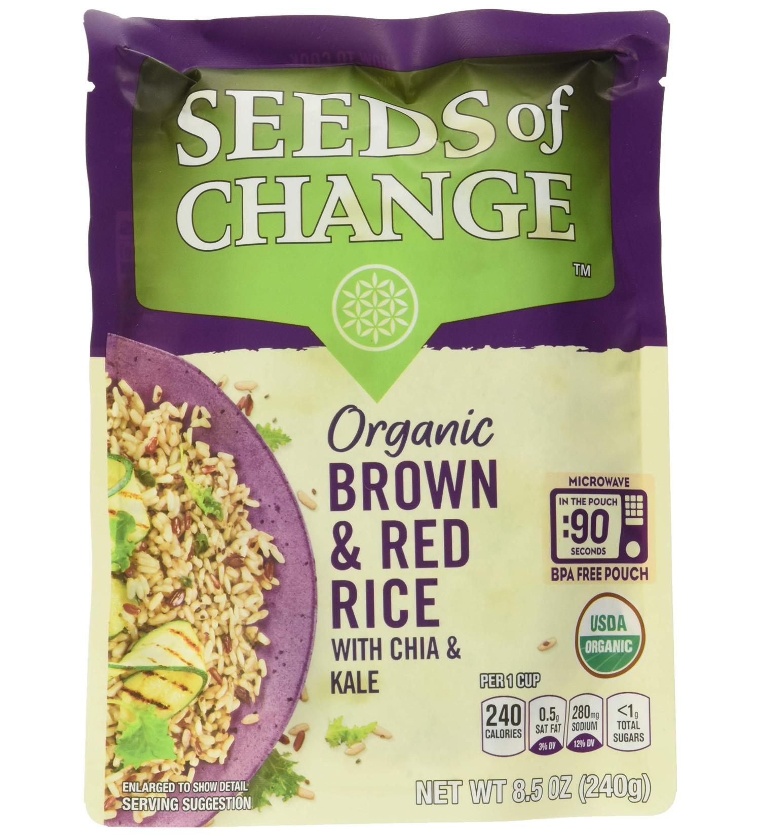 Seeds of Change Brown & Red Rice with Chia & Kale 8.5oz - 6 Pack - Buy Online on GoSupps.com
