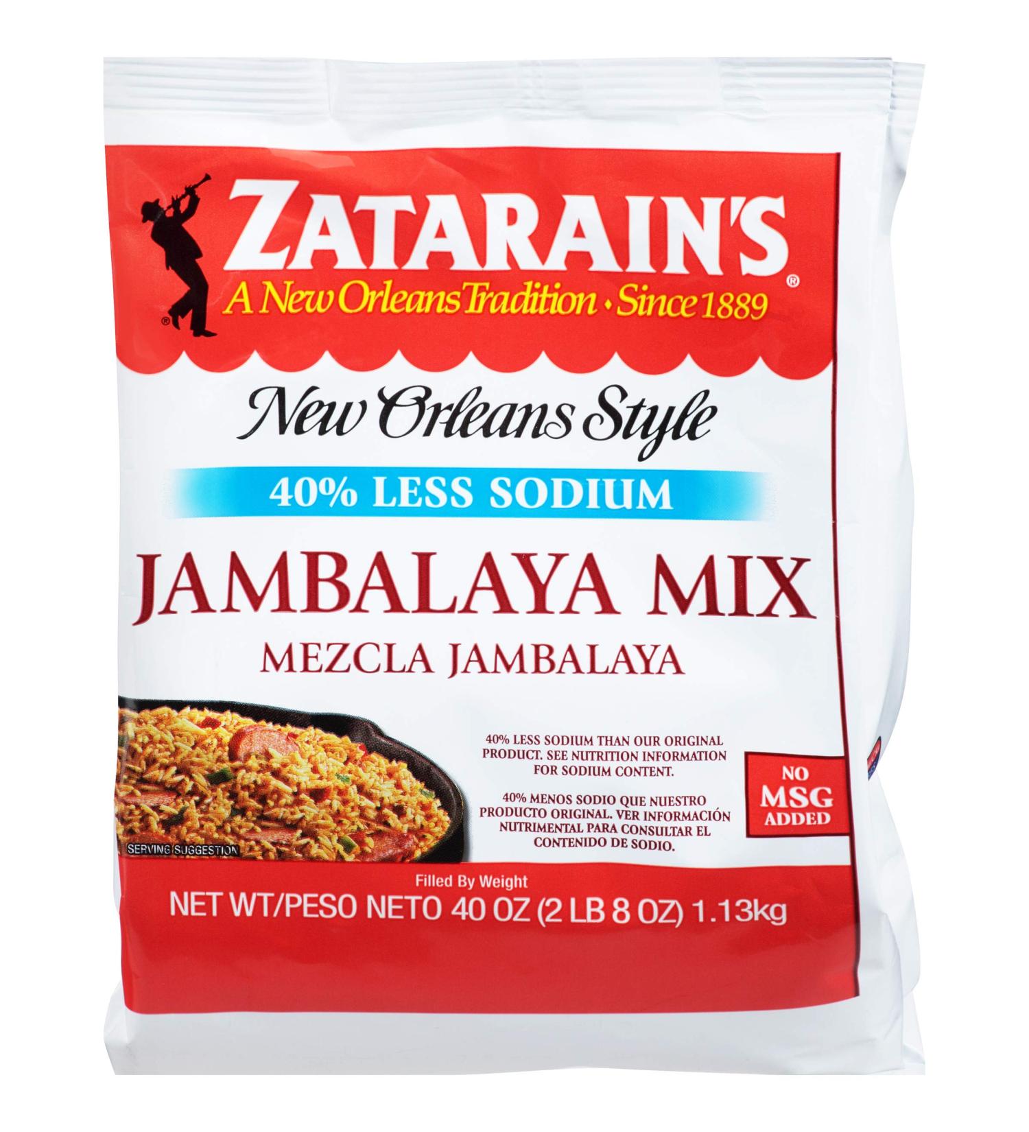 Zatarain's Reduced Sodium Jambalaya Mix 40 oz - Authentic New Orleans Flavor - Buy Online on GoSupps.com