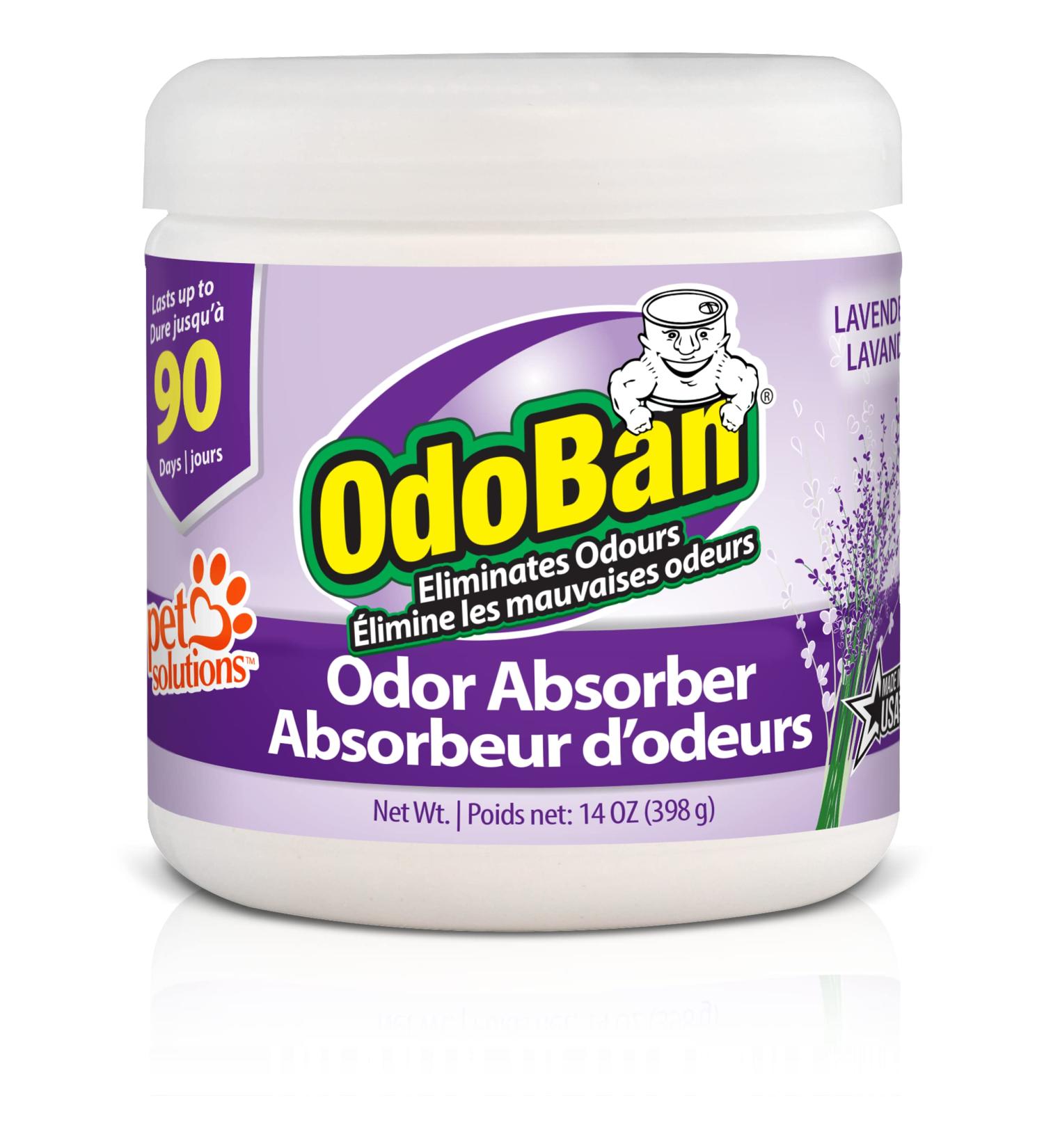 OdoBan Lavender Solid Odor Absorber Odor Eliminator for & Musty Smell in Home Bathroom Kitchen Pet Areas 14 oz. (398 g) - Buy Online on GoSupps.com