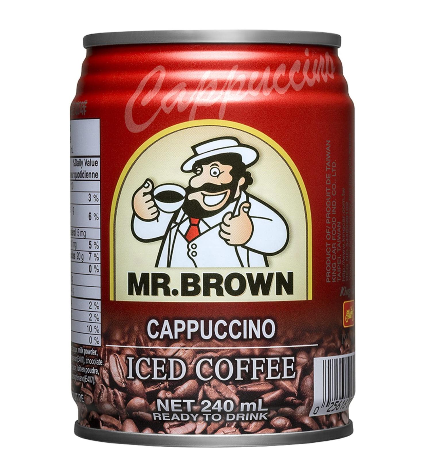 Mr. Brown Canned Coffee Cold Brew in Cappuccino Flavor Instant Coffee Drinks 240 ml x 24 Cans - Buy Online on GoSupps.com