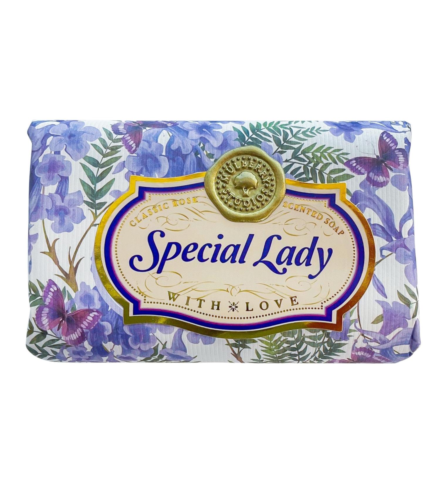 Special Lady - Gift Soap Bar For Her Birthday Rose Scent Mum Grandmother Cleanser Lather Present Girl