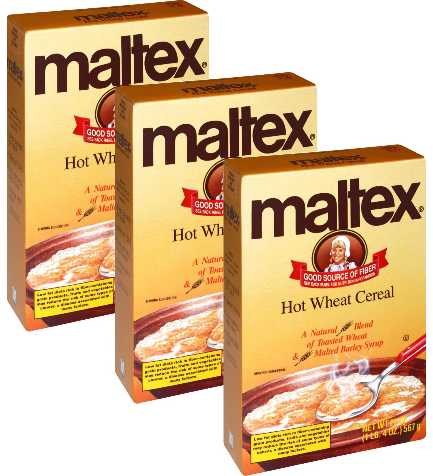 Maltex Hot Wheat Cereal 20oz - Toasted Wheat & Malted Barley (3 Pack) - Buy Online on GoSupps.com