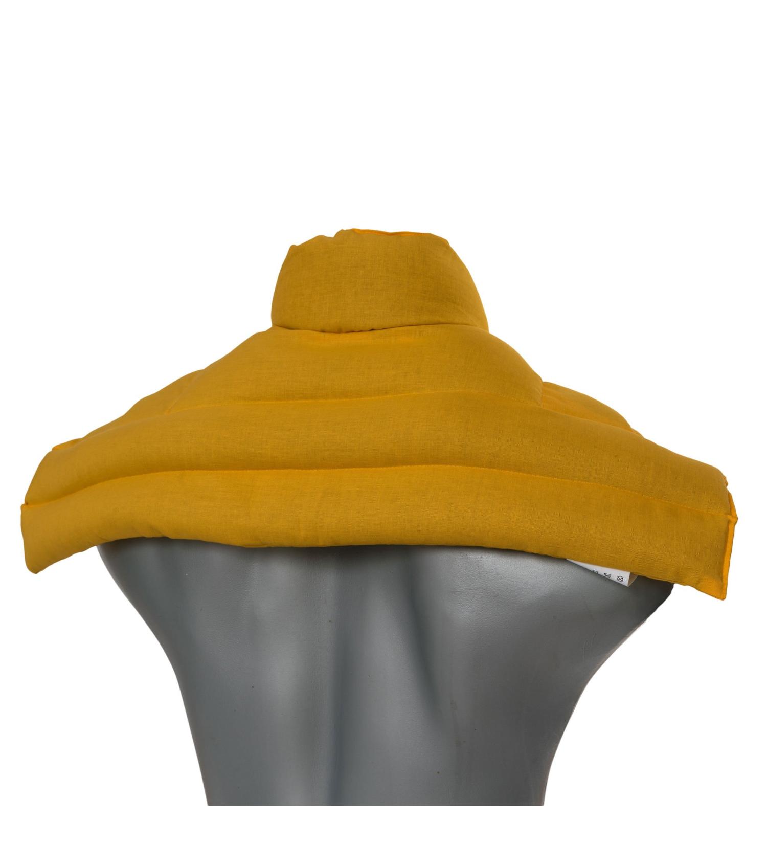 Linseed Pillow for Neck & Shoulder Relief - Heat Pad Collar for Pain Management (Mango Linseed) | Best Supportive Grain Pillow - Buy Online on GoSupps.com