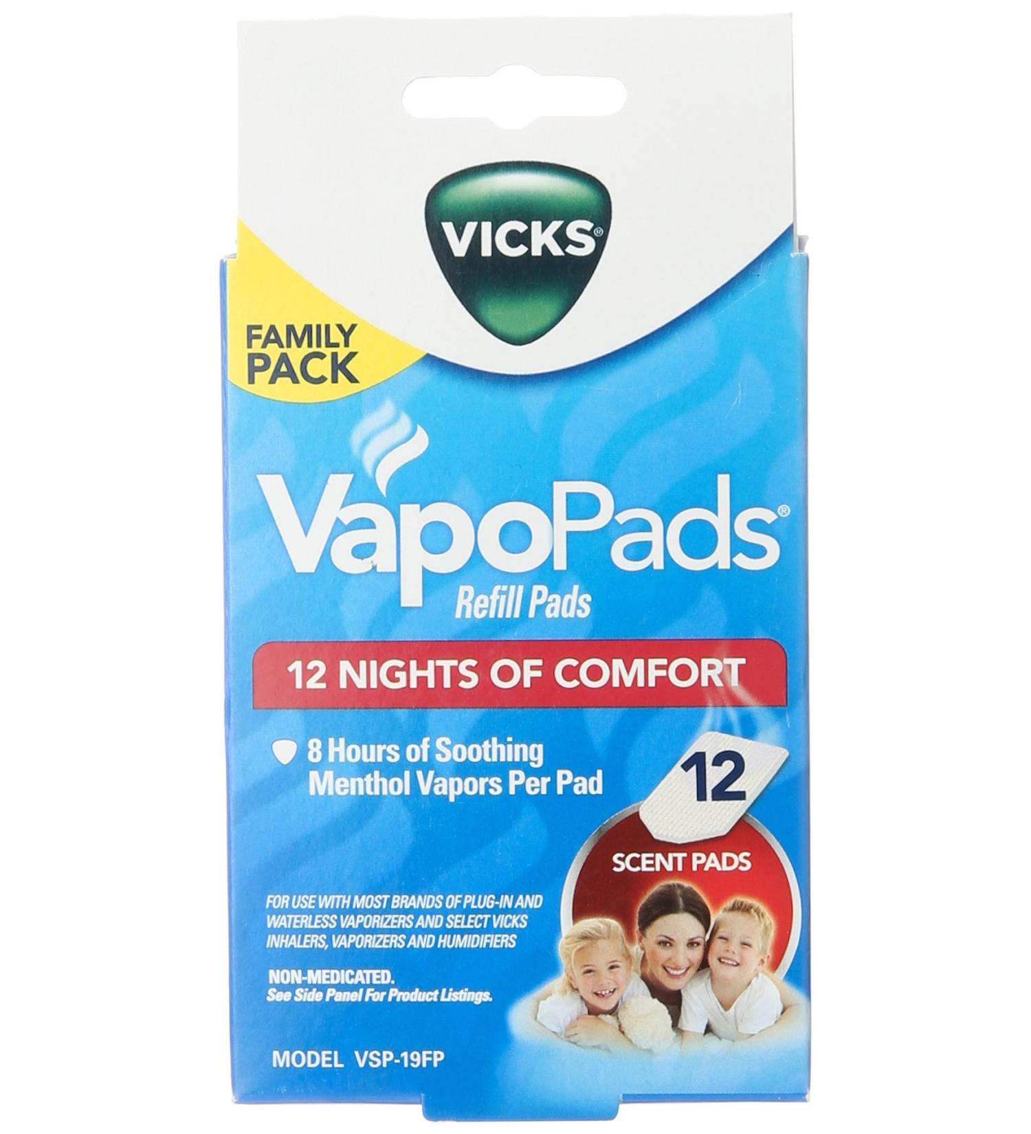 Vicks Vapo Pad Family Pack, 12 Count 12 Count (Pack of 1)