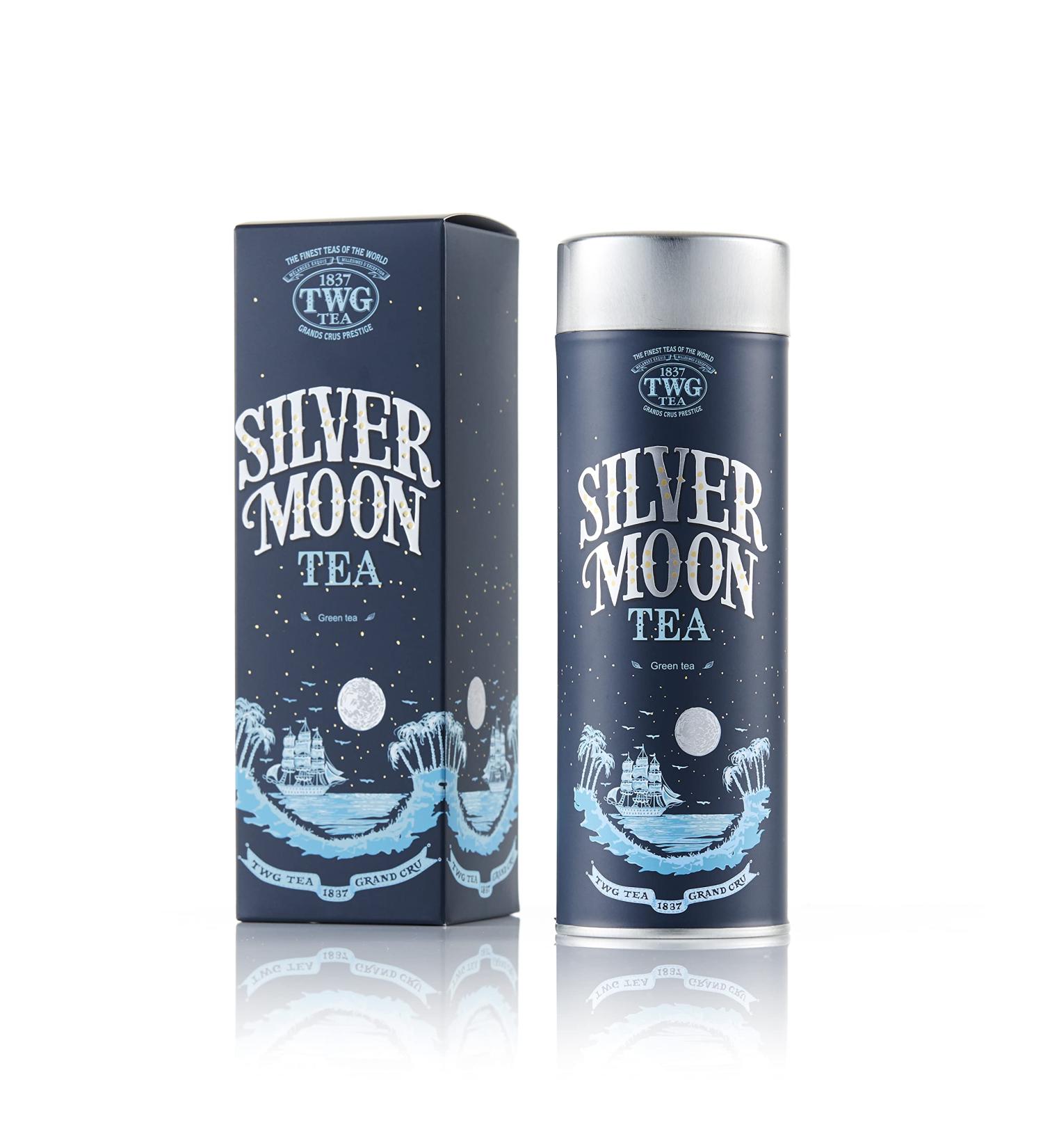 TWG Tea Silver Moon Green Tea with Strawberry 100g Haute Couture Tin Gift Set - Buy Online on GoSupps.com