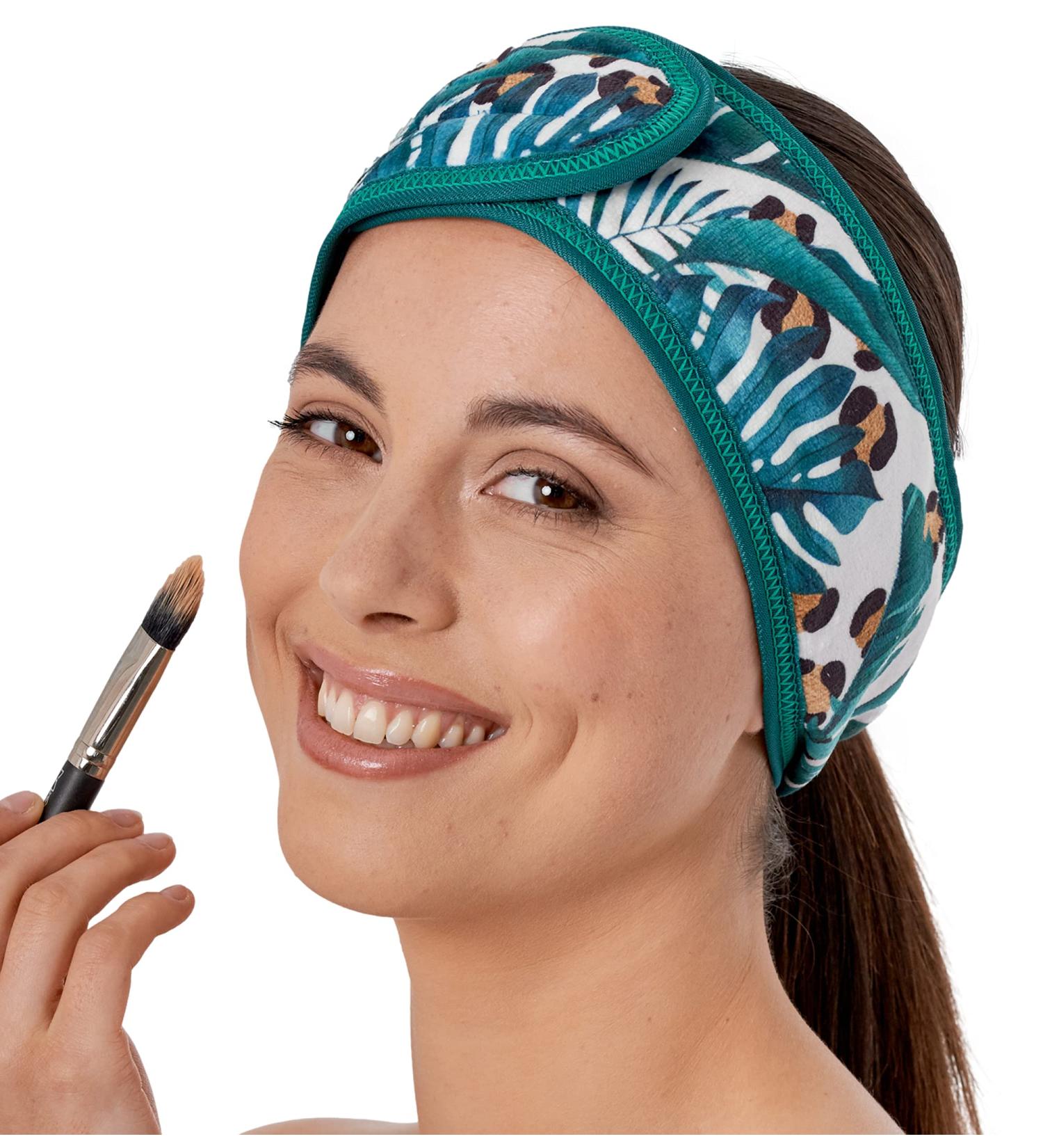 Spa Headband for Women - Tropical Safari Makeup & Skincare Face Wash Band - Buy Online on GoSupps.com