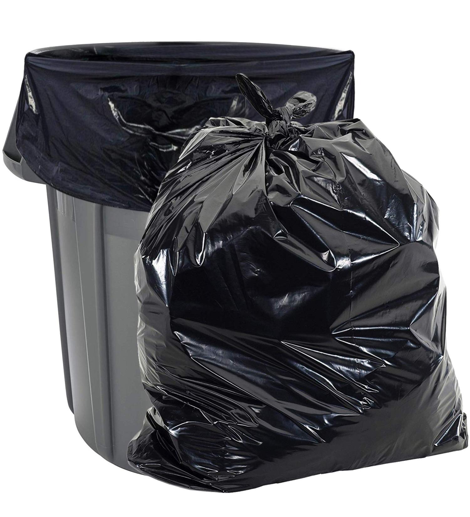 Aluf Plastics Heavy Duty 55 Gallon Trash Bags (50 Pack) - 1.5 MIL - Industrial Strength - Fits Toter, Rubbermaid Brute, Carlisle Bronco - 35 x 55 - Buy Online on GoSupps.com