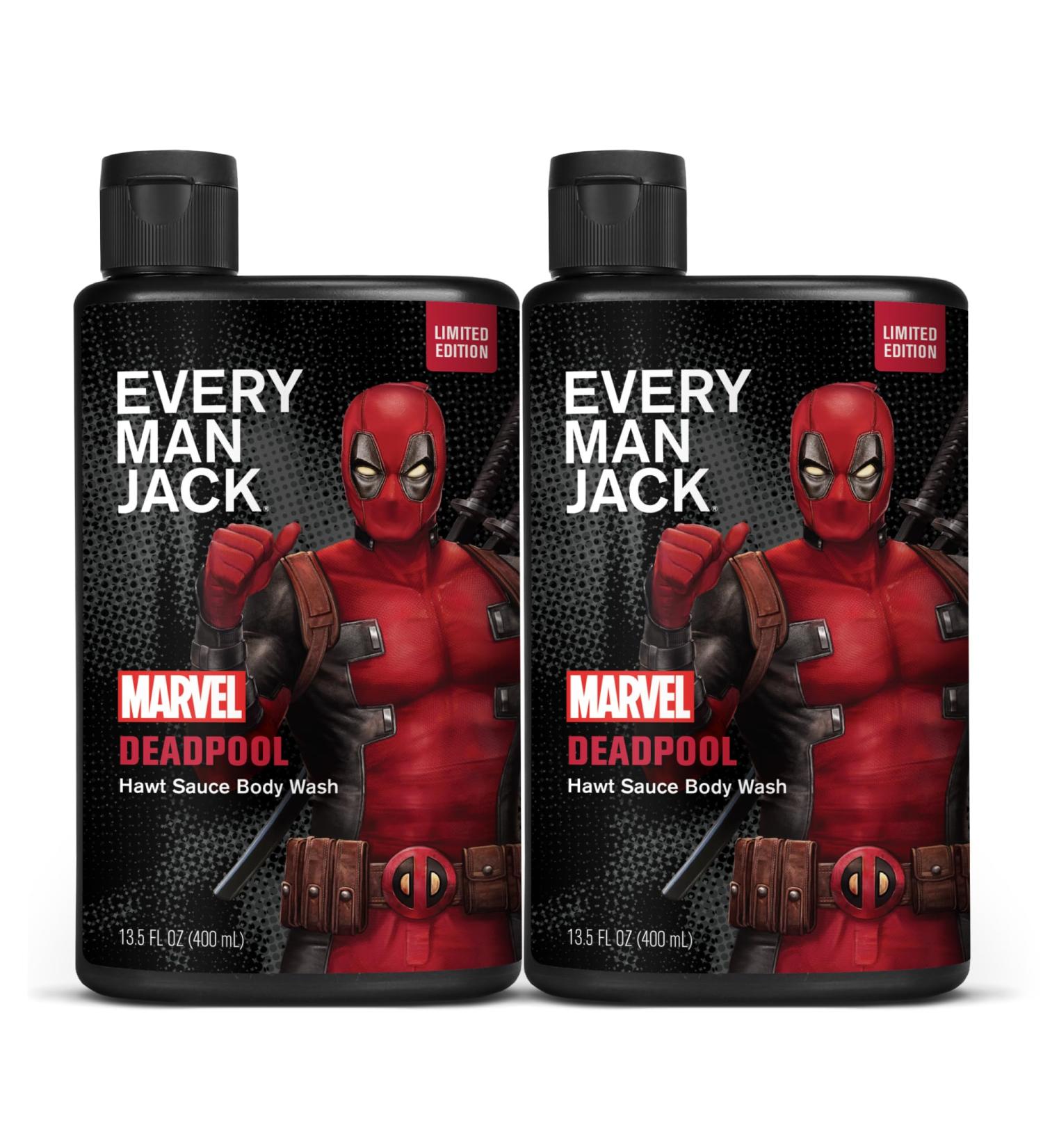 Every Man Jack Deadpool Body Wash Gift for Men Plant-Based Cleansers & Moisturizers Paraben & Dye Free 13.5 fl oz (2 Pack) Hawt Sauce - Buy Online on GoSupps.com