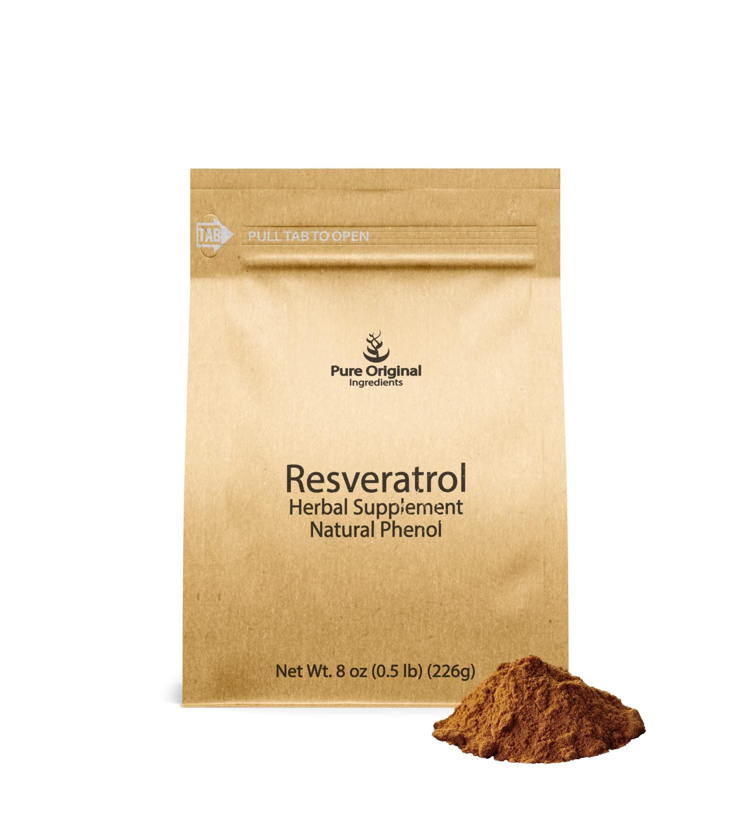PURE ORIGINAL INGREDIENTS Resveratrol Powder 8 oz Phytoalexin Polygonum Root Extract 8 Ounce (Pack of 1)