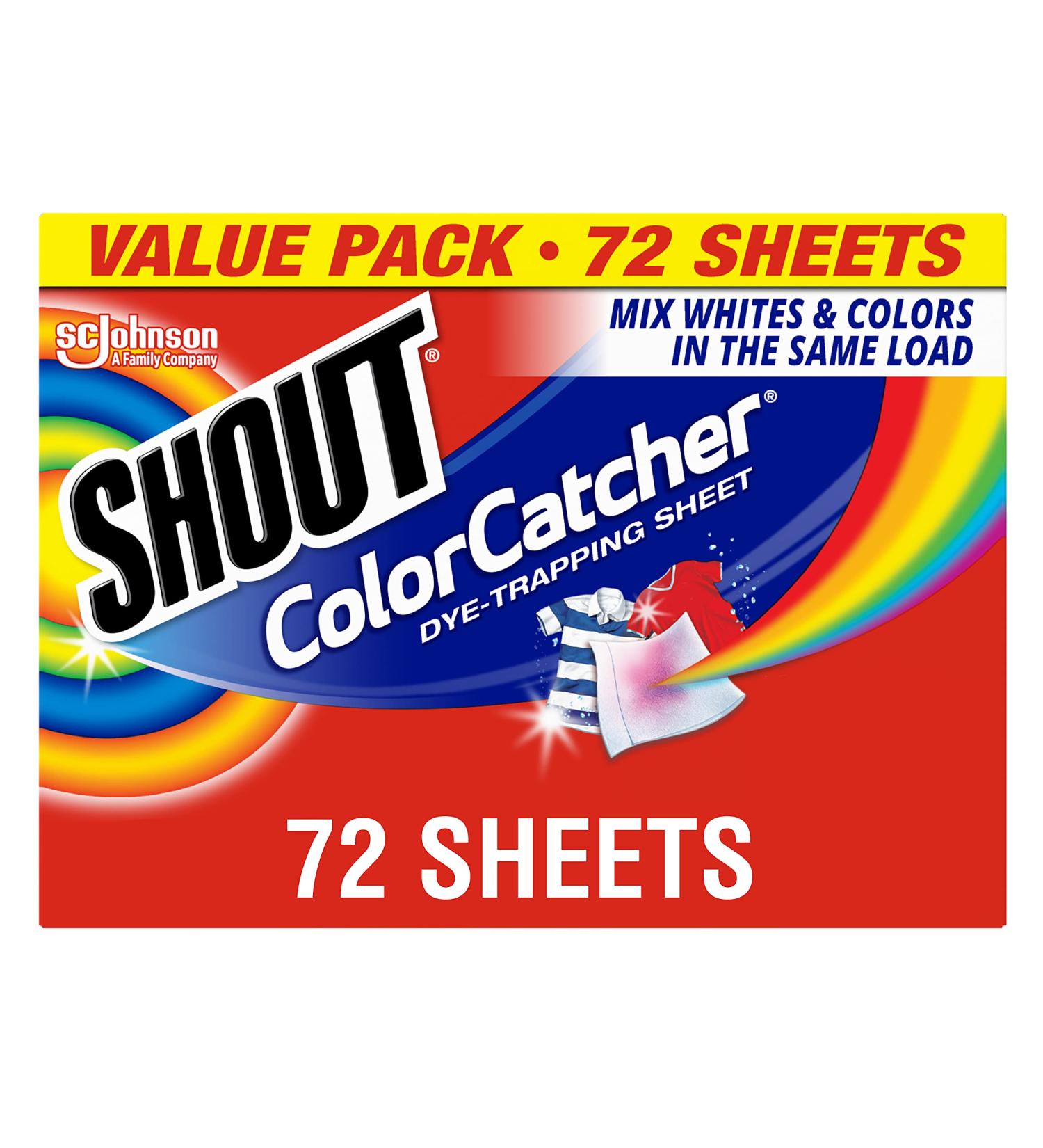 Shout Color Catcher Sheets - 72 Count Pack - Maintains Original Clothes Colors - Buy Online on GoSupps.com