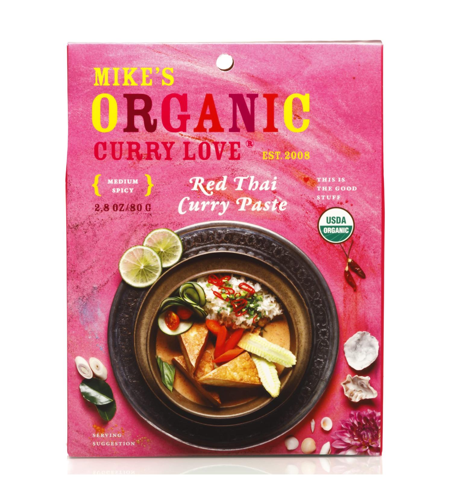 Mike's Organic Red Thai Curry Paste - Authentic Thai 2.8 oz | Gluten-Free & Vegan - Buy Online on GoSupps.com