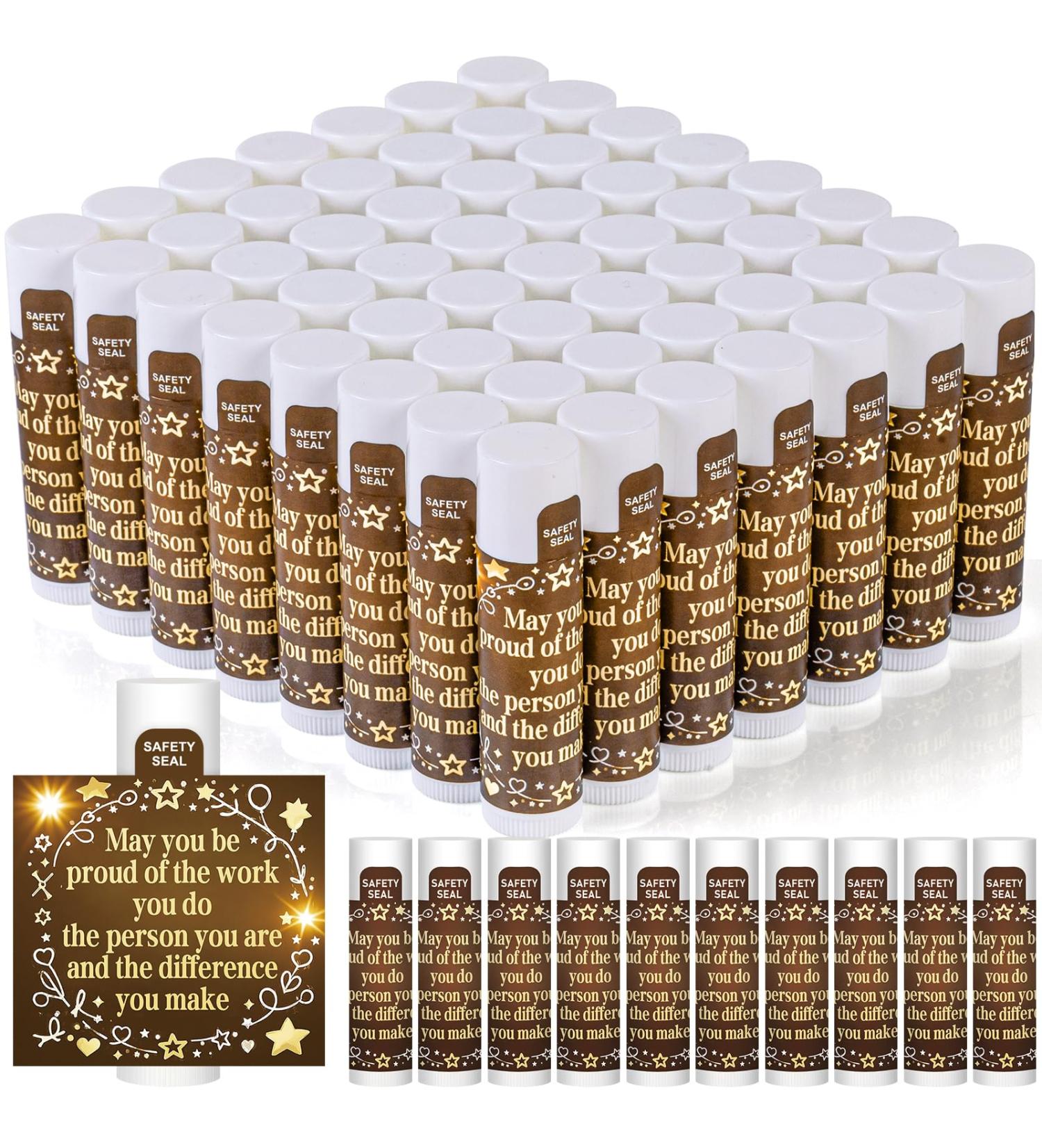 DMSKY Employee Appreciation Gifts Lip Balm Bulk 60 Pcs Thank You Gifts for Coworkers Volunteer Staff Appreciation Gifts for Women Men Star - Buy Online on GoSupps.com