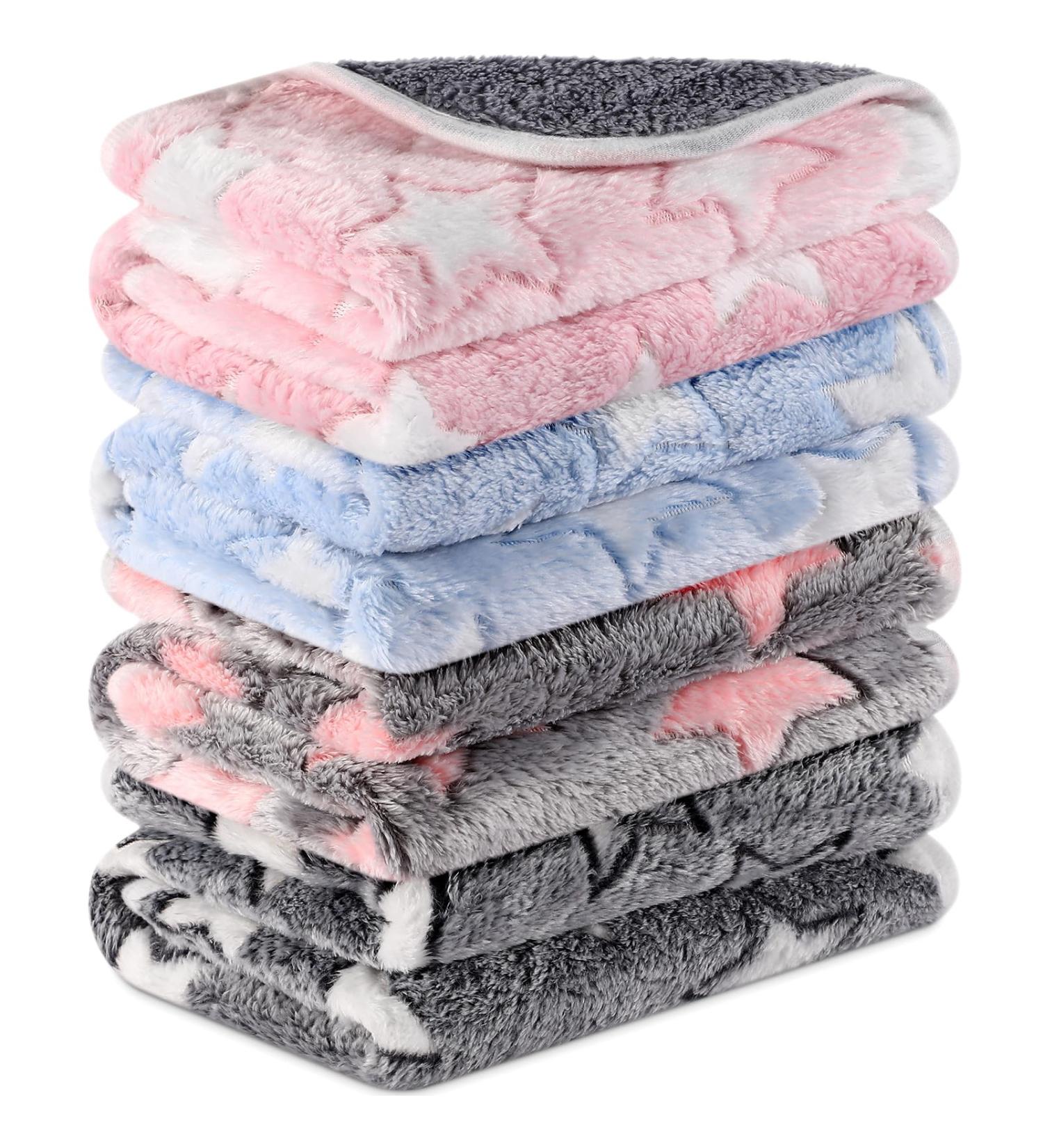 NAMALU 4 Waterproof Guinea Pig Fleece Ceiling & Small Dog Blanket - Sweet Star Pattern 30 x 30 cm | Reusable Cage Inserts & Cuddly Sleep Pads - Buy Online on GoSupps.com