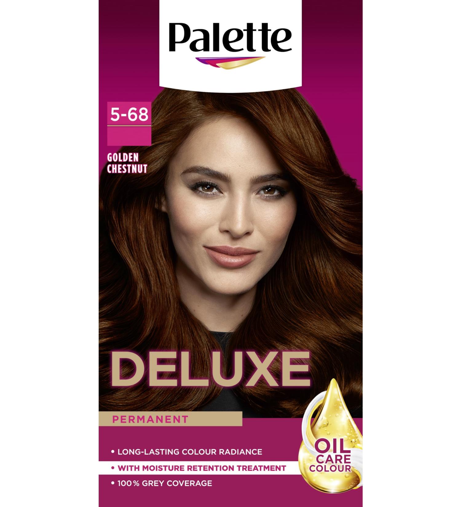  Palette Palette Deluxe Creme Hair Color 5-68 Golden Brown Permanent Hair Color Long Lasting Hair Color with Moisture Retention Treatment and 100% Grey Coverage - Buy Online on GoSupps.com