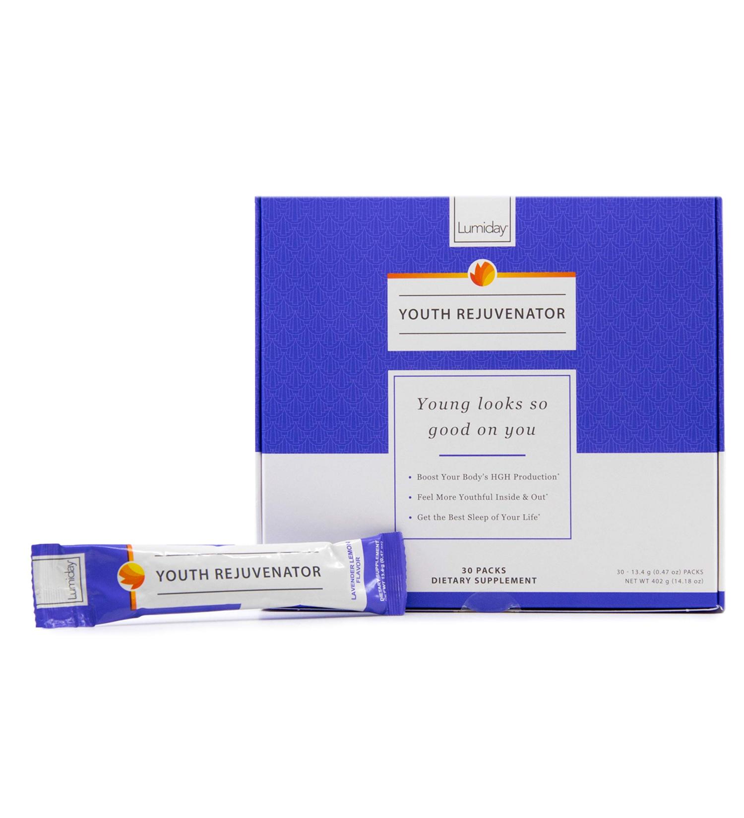 Lumiday Youth Rejuvenator - HGH Booster & Mood Enhancer for Women | Sleep Support | Lavender Lemon Flavor - Buy Online on GoSupps.com