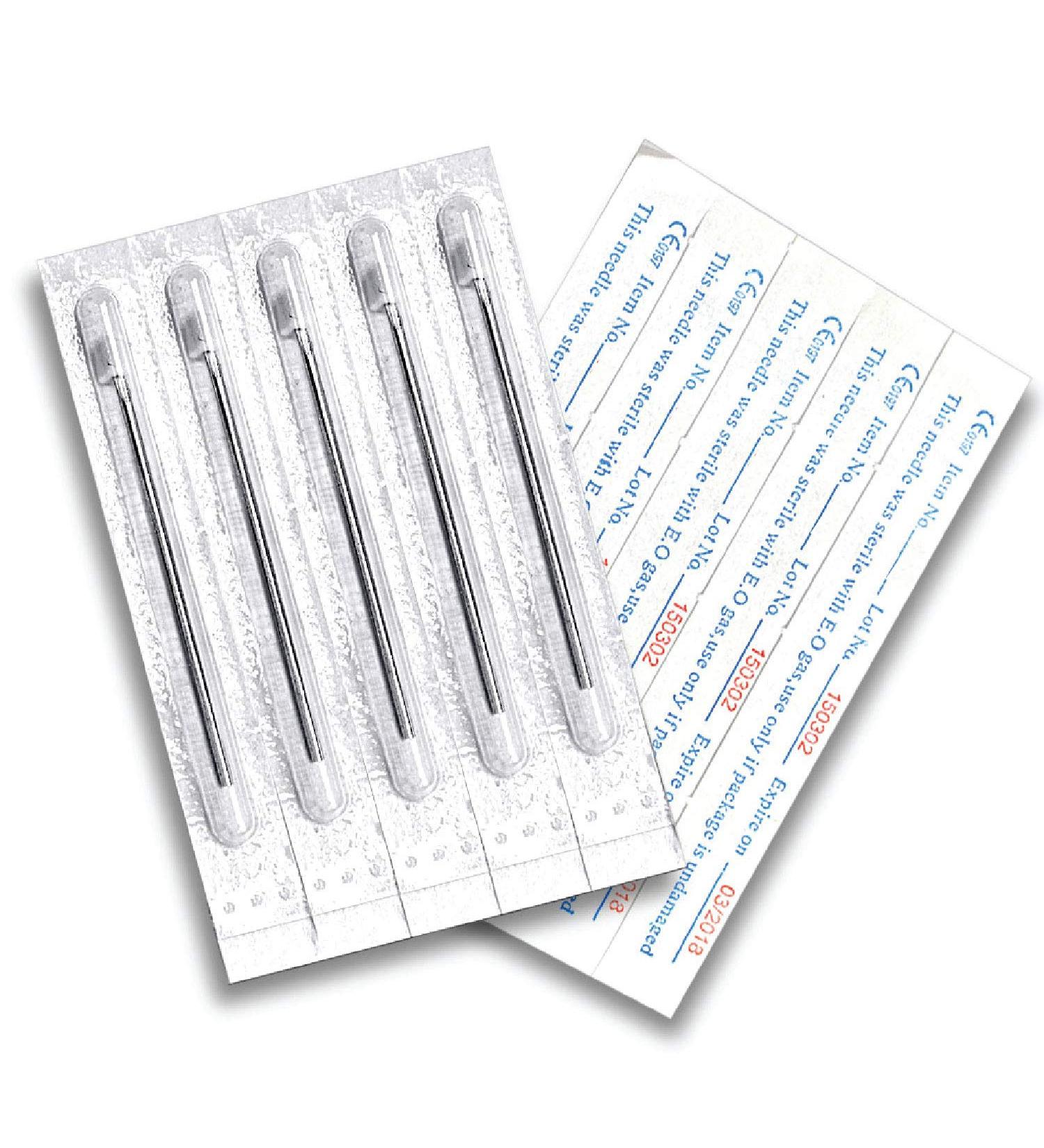 BodyJ4You 10PC Surgical Steel Piercing Needles Set 18G - Ear Nose Tragus Tongue Nipple Eyebrow Labret - Buy Online on GoSupps.com