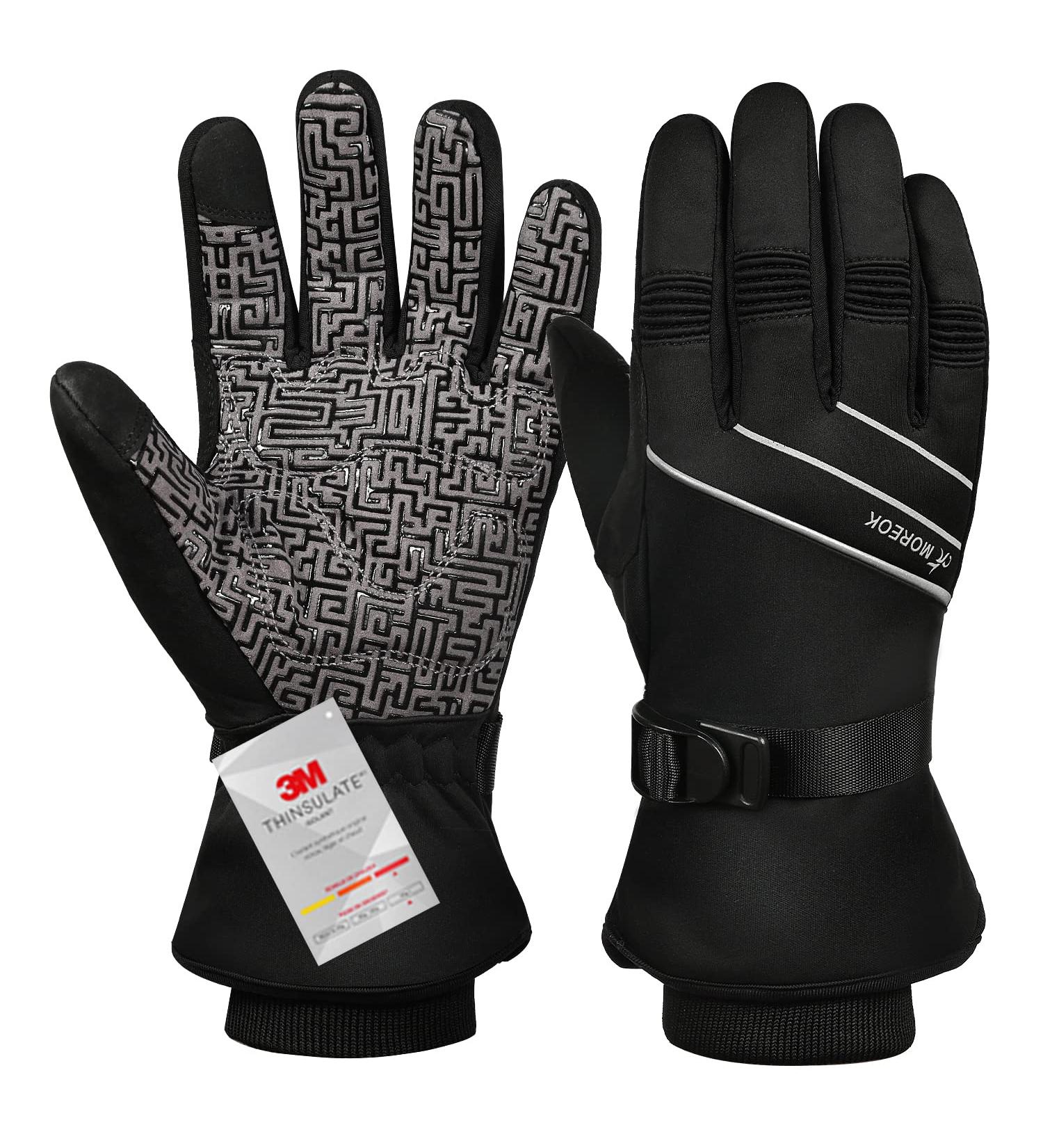 Buy Bikingmoreok Winter Gloves -30 F | Waterproof Touchscreen Ski Gloves for Men | Windproof Cycling & Motorcycling Gear - Buy Online on GoSupps.com